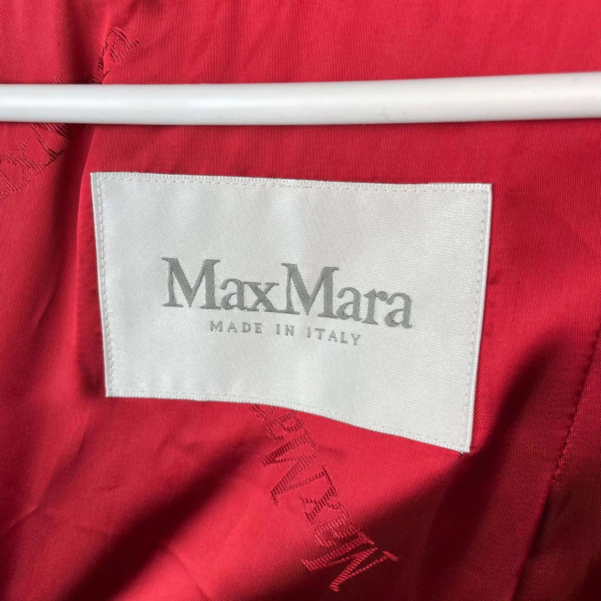 Max Mara MaxMara Red Wool Coat Size XS / US 0-2 / IT 36-38 - 3 Thumbnail