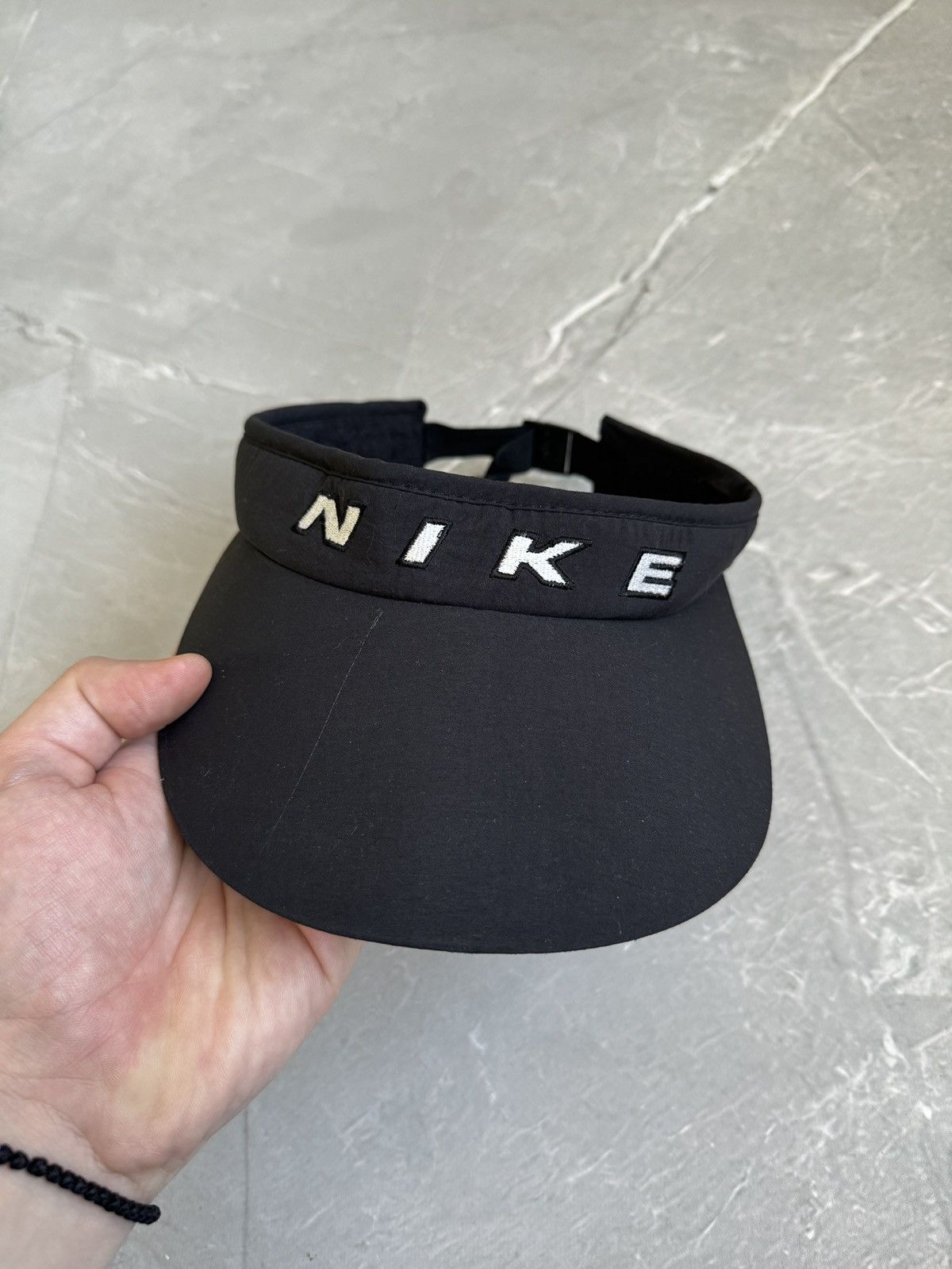 Nike Vintage 90s Nike Visor Hat Cap Spellout Swoosh Size ONE SIZE - 3 Thumbnail