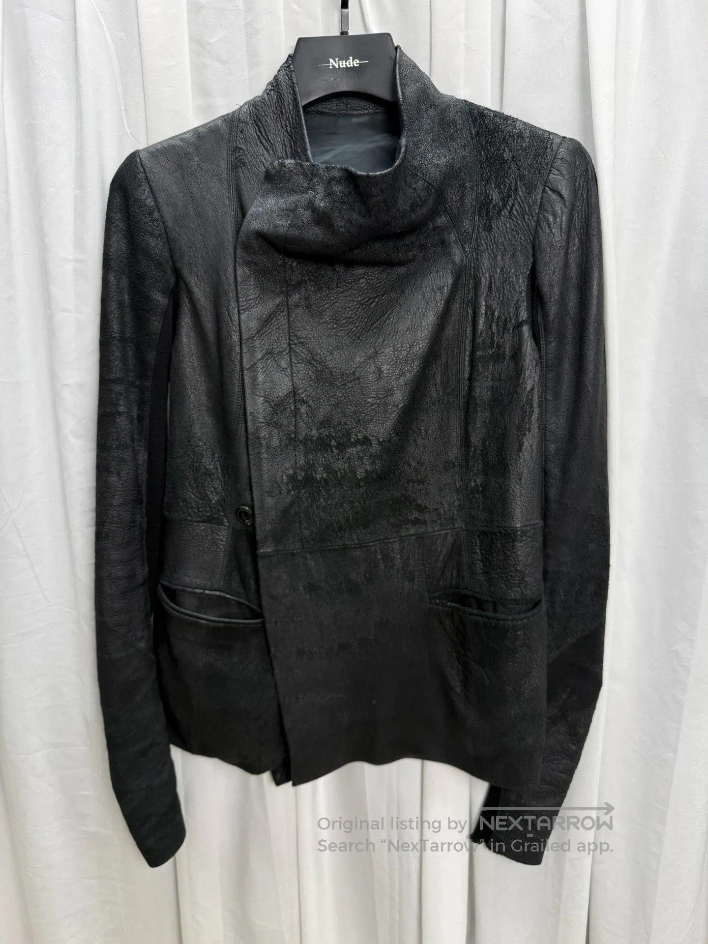 Rick Owens Rick Owens Suede Distressed Biker Jacket. Size US M / EU 48-50 / 2 - 5 Thumbnail