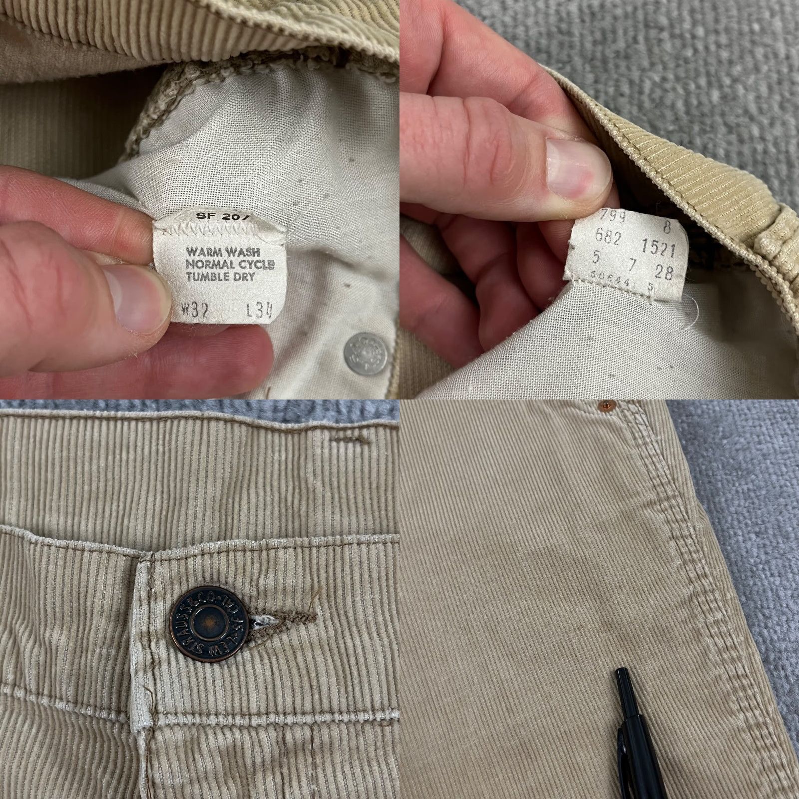 Levi's VINTAGE LEVIS Pants Mens 32x32 Brown Corduroy SF 207 Boot Buckle Back 80s Size US 32 / EU 48 - 8 Thumbnail
