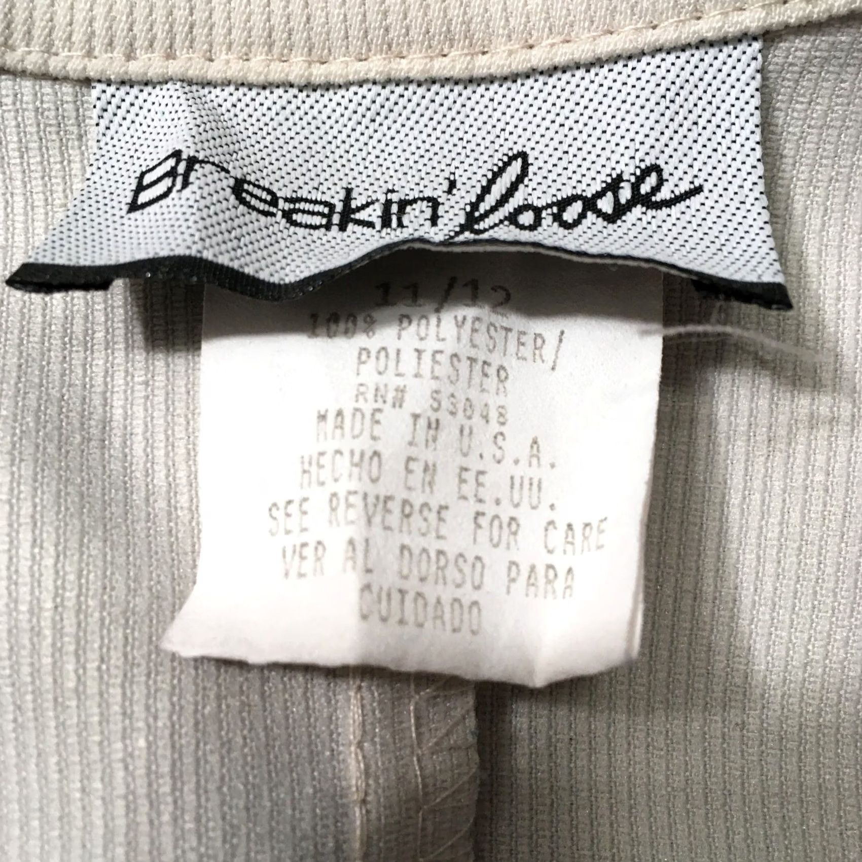 Vintage Breakin' Loose 3 Piece Set Jacket Vest Pants Ensemble beige Women Juniors 11/12 Suit Set Slim Notch Lapel Long Sleeve Solid Brown? Size 32" / US 10 / IT 46 - 7 Thumbnail