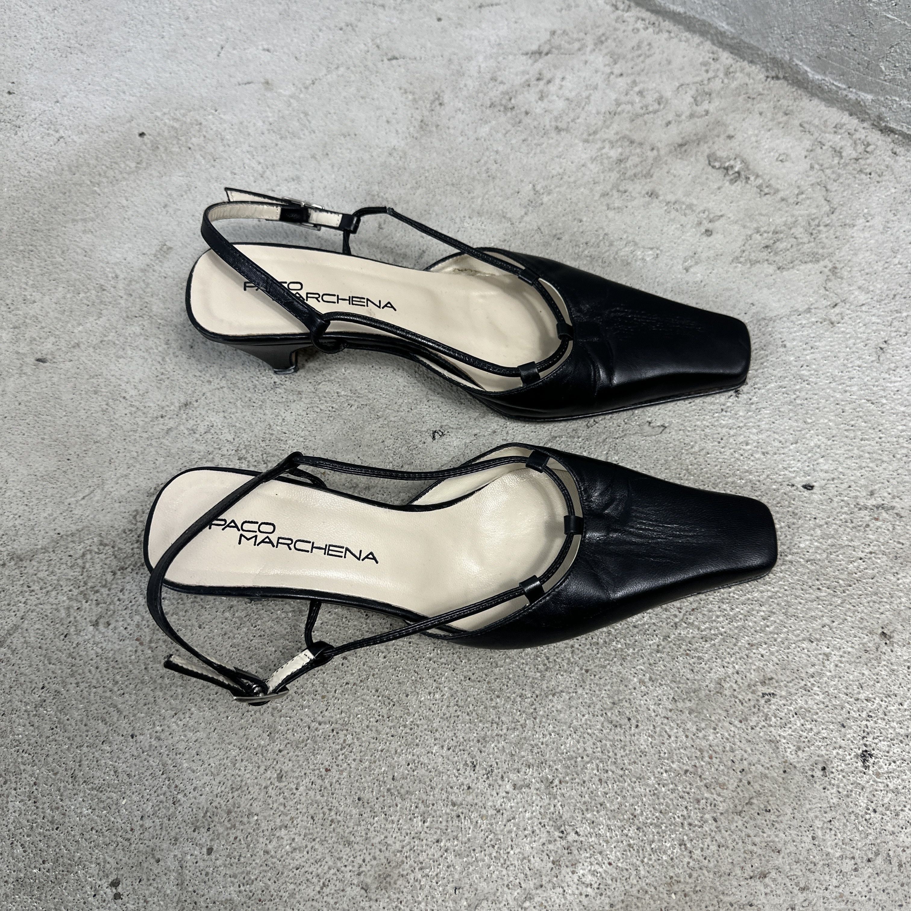 Vintage Vintage Leather Glamour Preppy Designer Y2K Kitten Heels Size US 5 / IT 35 - 5 Thumbnail