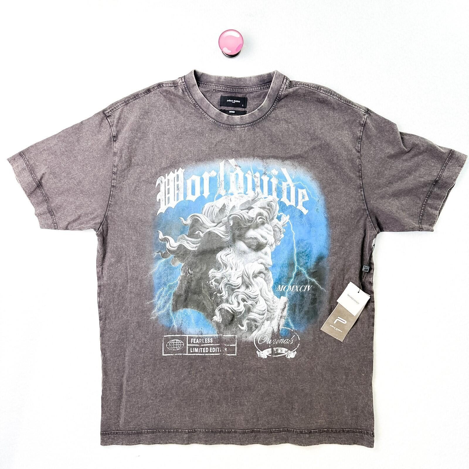 Other Public Supply Worldwide Graphic Oversized Acid Wash Men’s L Size US L / EU 52-54 / 3 - 1 Thumbnail