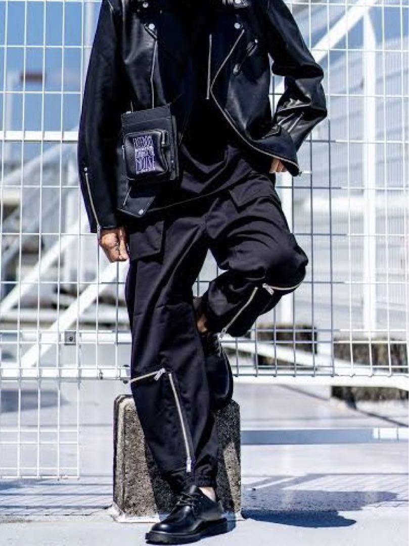 Undercover Super Baggy Bondage Zipper Black Drawstring Pants GUxŪ Size US 30 / EU 46 - 1 Thumbnail