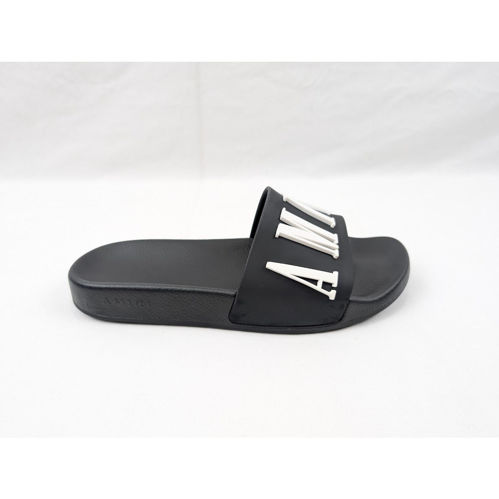 Amiri o1rshd1 Logo Pool Slide Slipper in Black/White Size US 14 / EU 47 - 1 Thumbnail