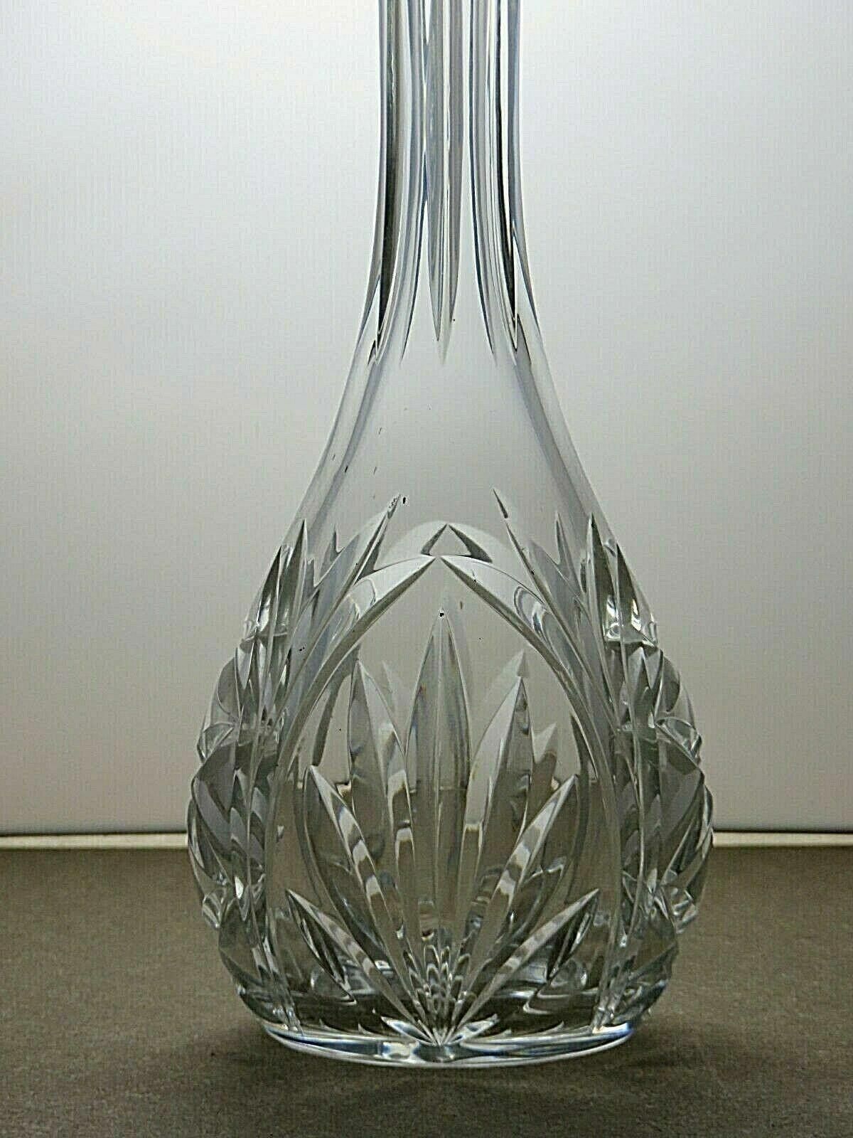 The Unbranded Brand Vintage Lead Crystal Cut Glass Round Decanter 15 1/3" Size ONE SIZE - 5 Thumbnail