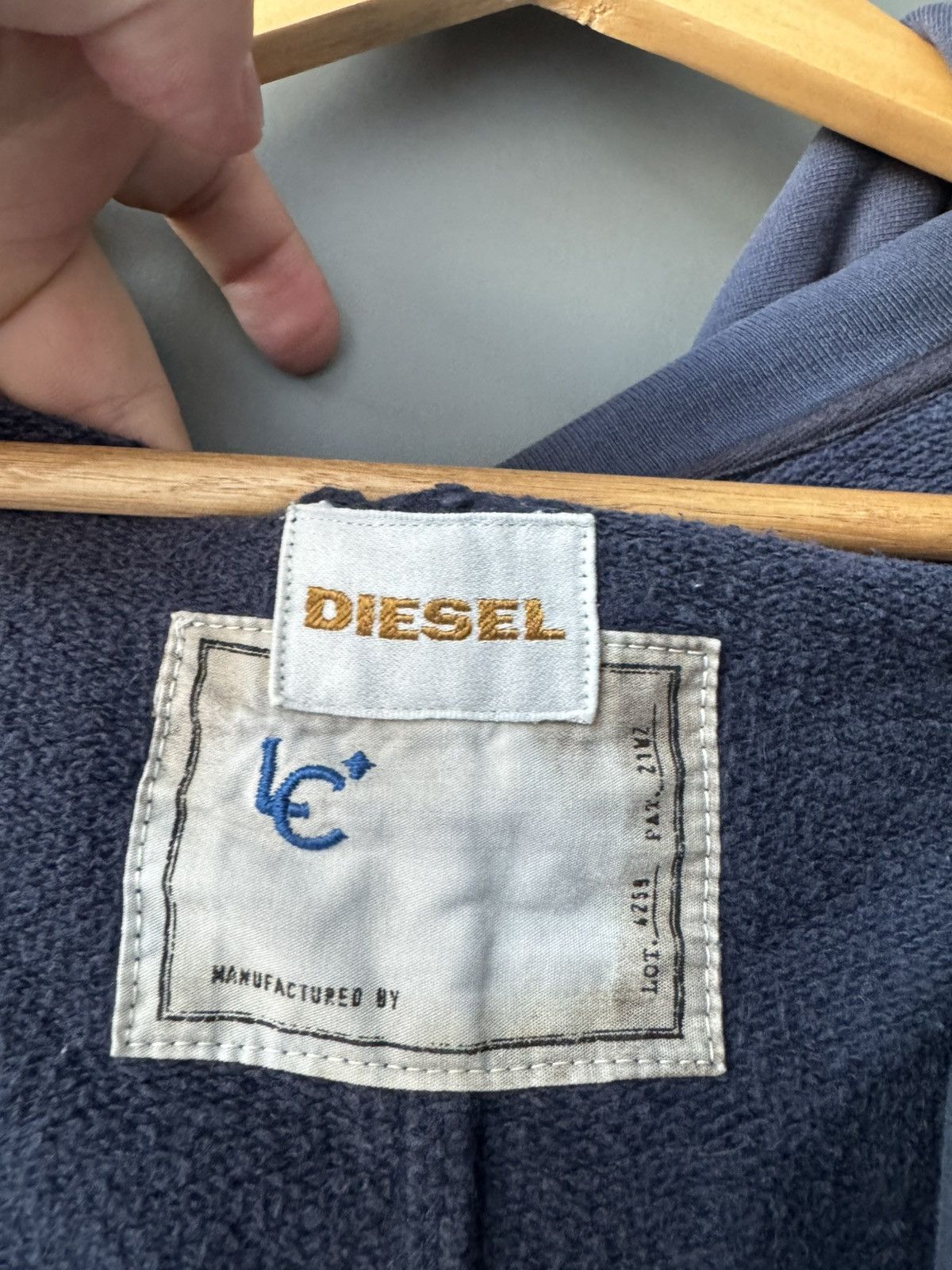 Diesel Vintage Diesel Archive Avantgarde Asymmetrical Zip Up Hoodie Size US M / EU 48-50 / 2 - 7 Thumbnail