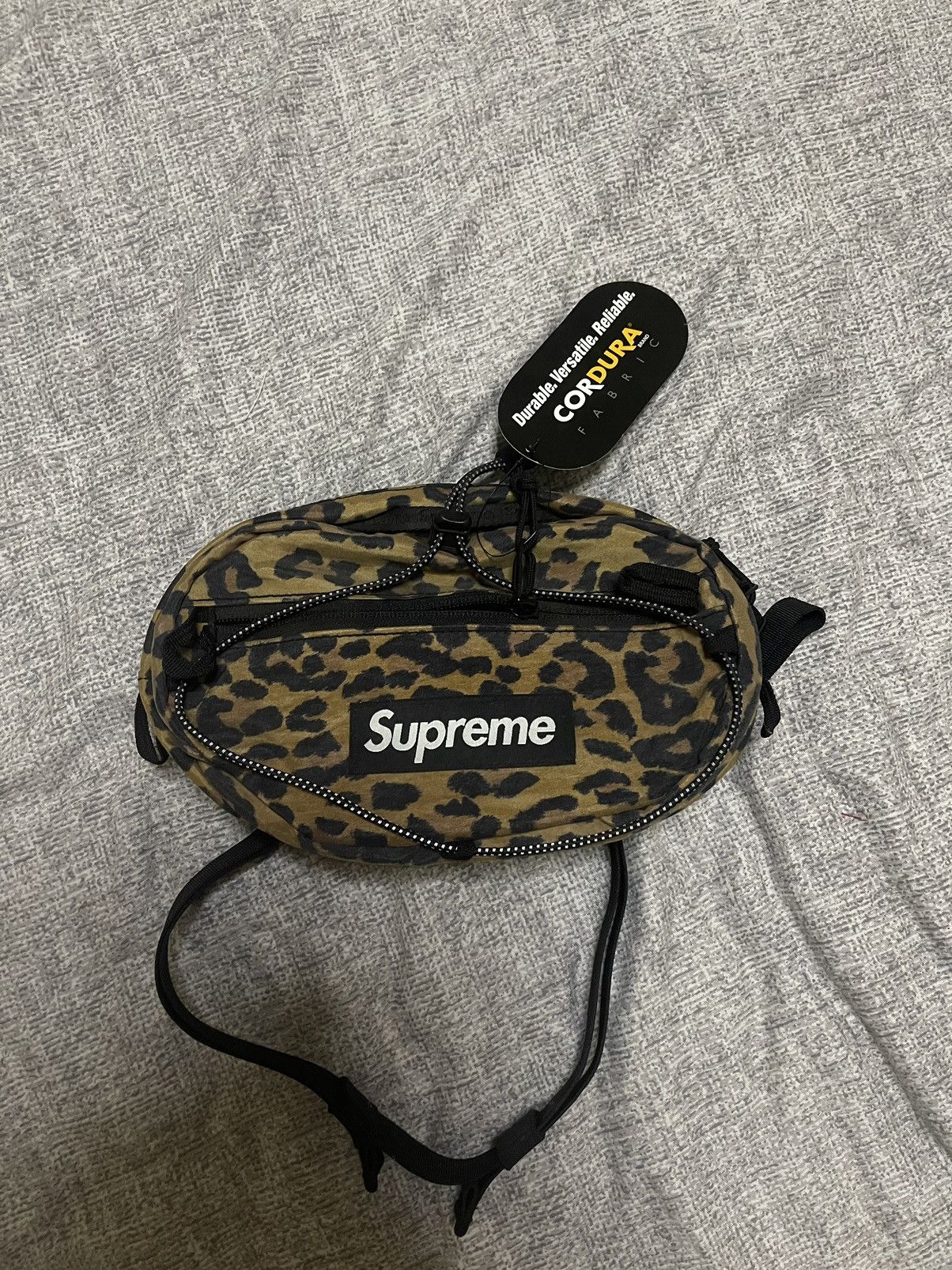 Supreme Waist popular Bag Leopard Box Logo Cordura Fanny Pack FW20