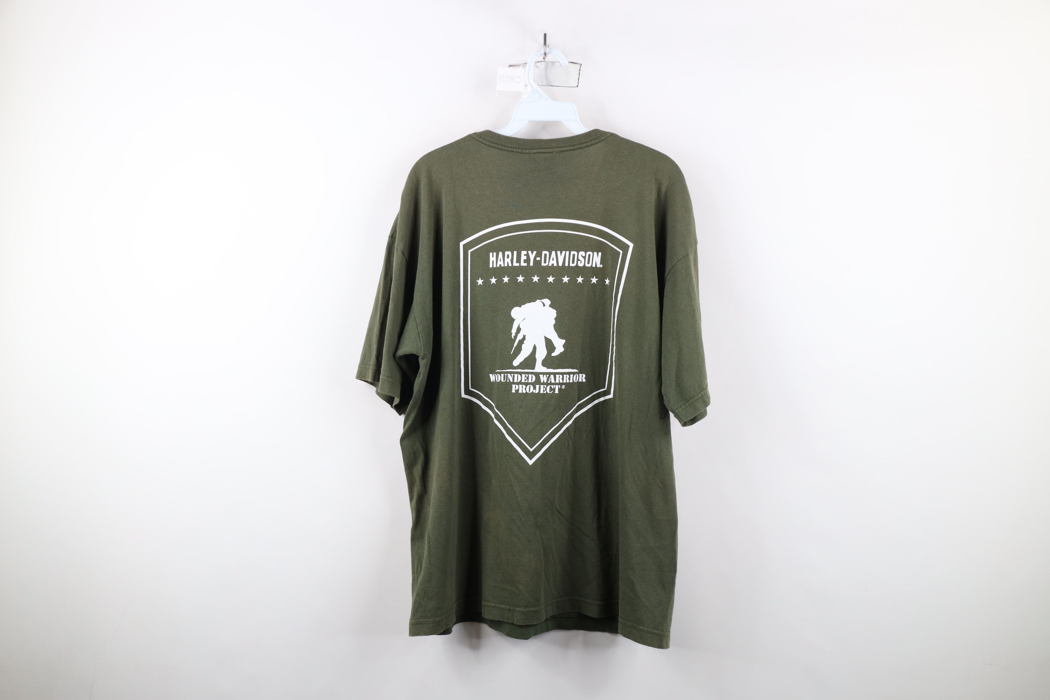 Harley Davidson × Vintage Vintage Harley Davidson Sun Faded Wounded Warrior T-Shirt Size US L / EU 52-54 / 3 - 13 Thumbnail