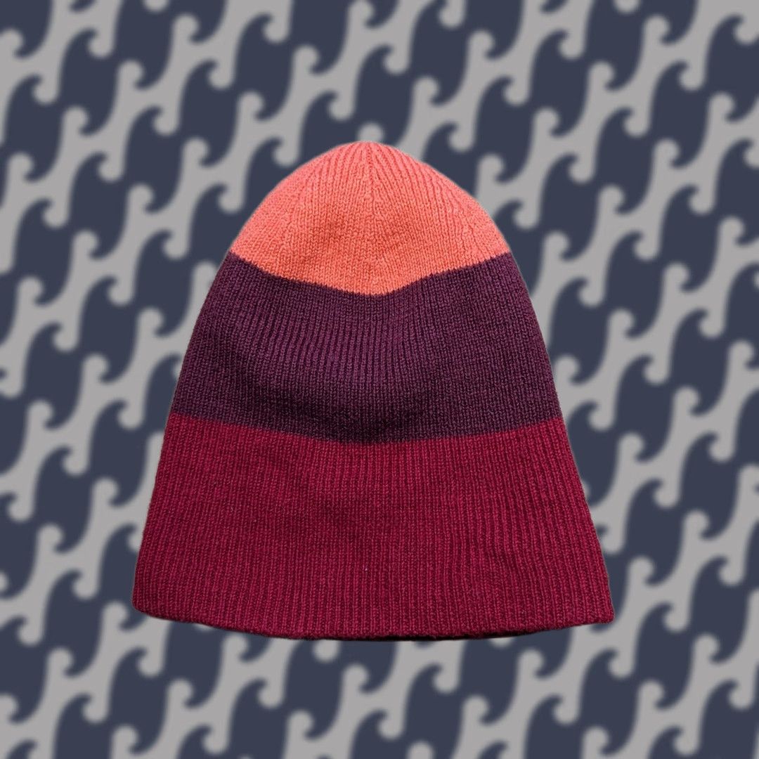 Vintage Norrona Beanie Hat Striped Mid Weight 100% Merino Wool One Size Jester Red Unisex Adults Knit Thermal Water Resistant Mens Womens Size ONE SIZE - 1 Thumbnail