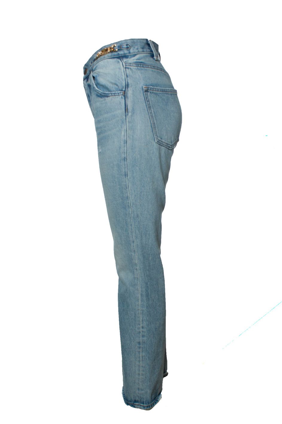 Celine Celine, Blue flared jeans with gold details Size 27" / US 4 / IT 40 - 4 Thumbnail