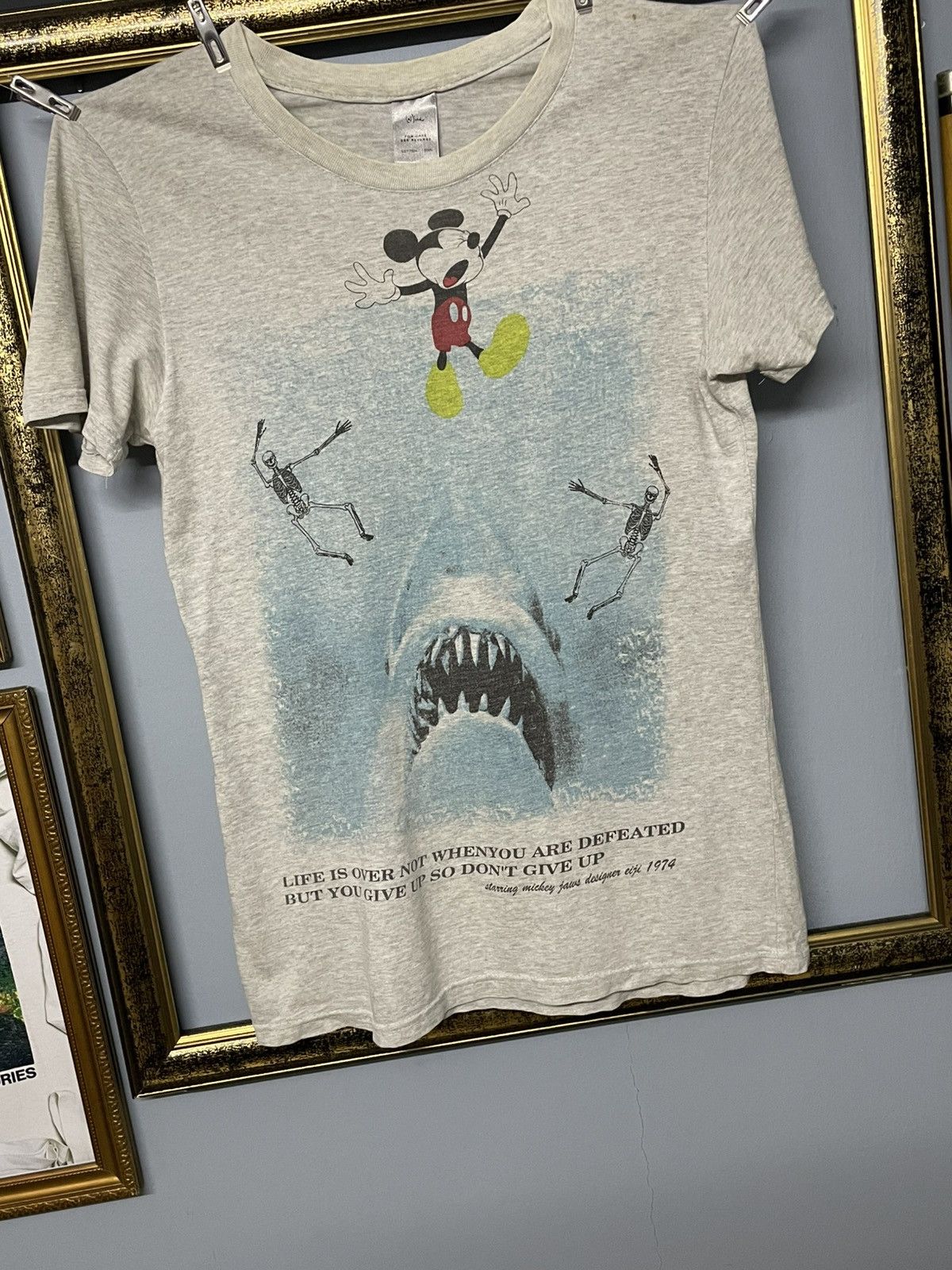 Japanese Brand Vintage Japan Designer Nine 9 Jaws Movie Poster Parody Tee Size US XS / EU 42 / 0 - 2 Thumbnail