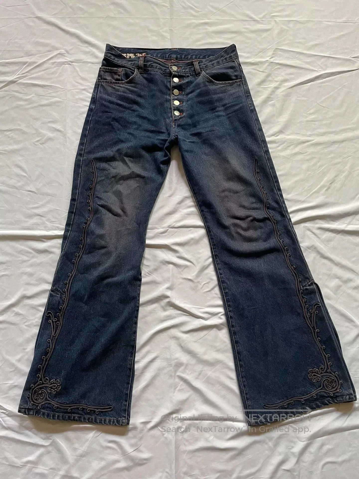 Jean Paul Gaultier Jean Paul Gaultier Flared Denim Pants. Size 22" - 1 Thumbnail