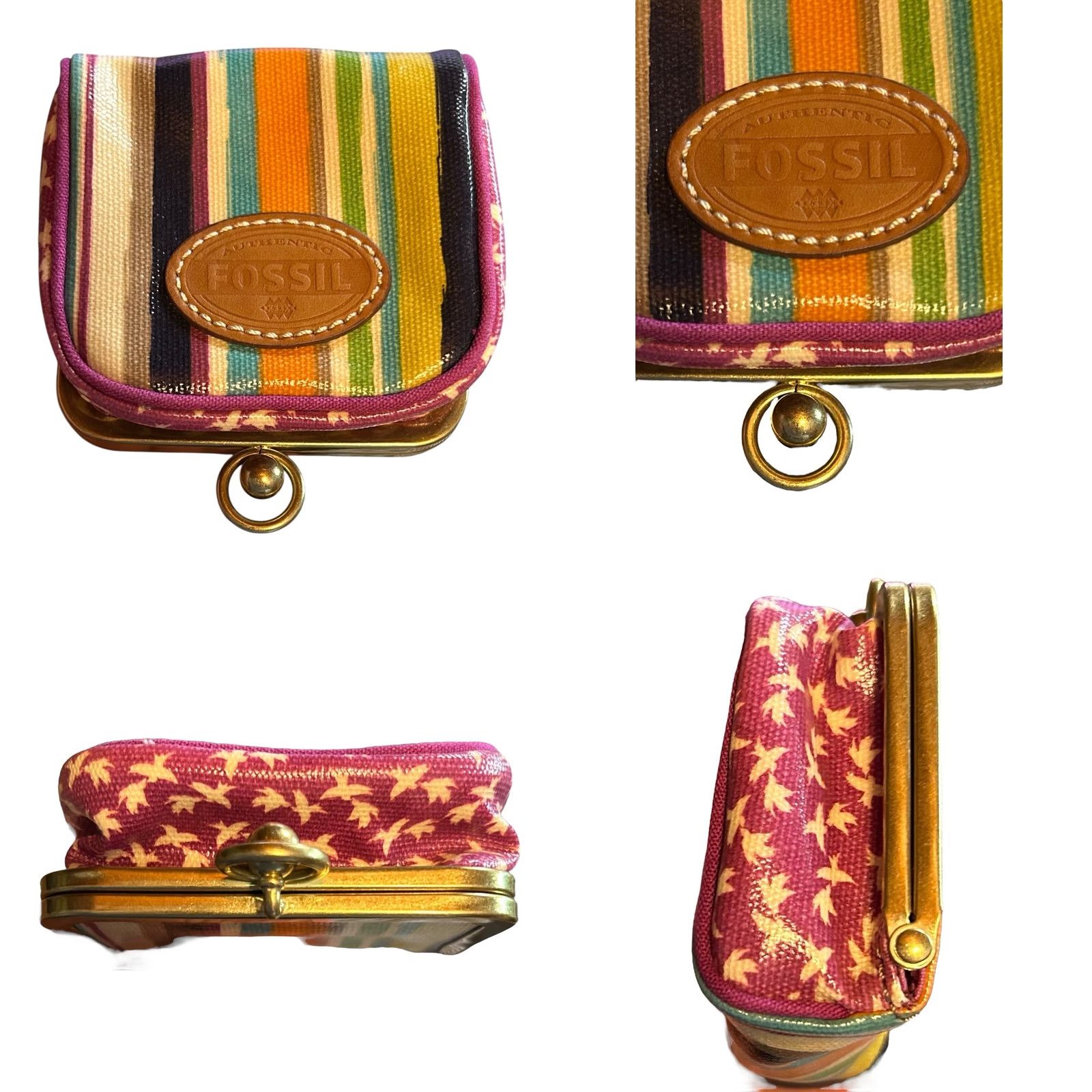Fossil Fossil Wallet & Change Bag NWOT Women’s Purple Stripes & Birds Coated Canvas Zip-Around Wallet & Change Bag One Size Women’s Size ONE SIZE - 9 Thumbnail