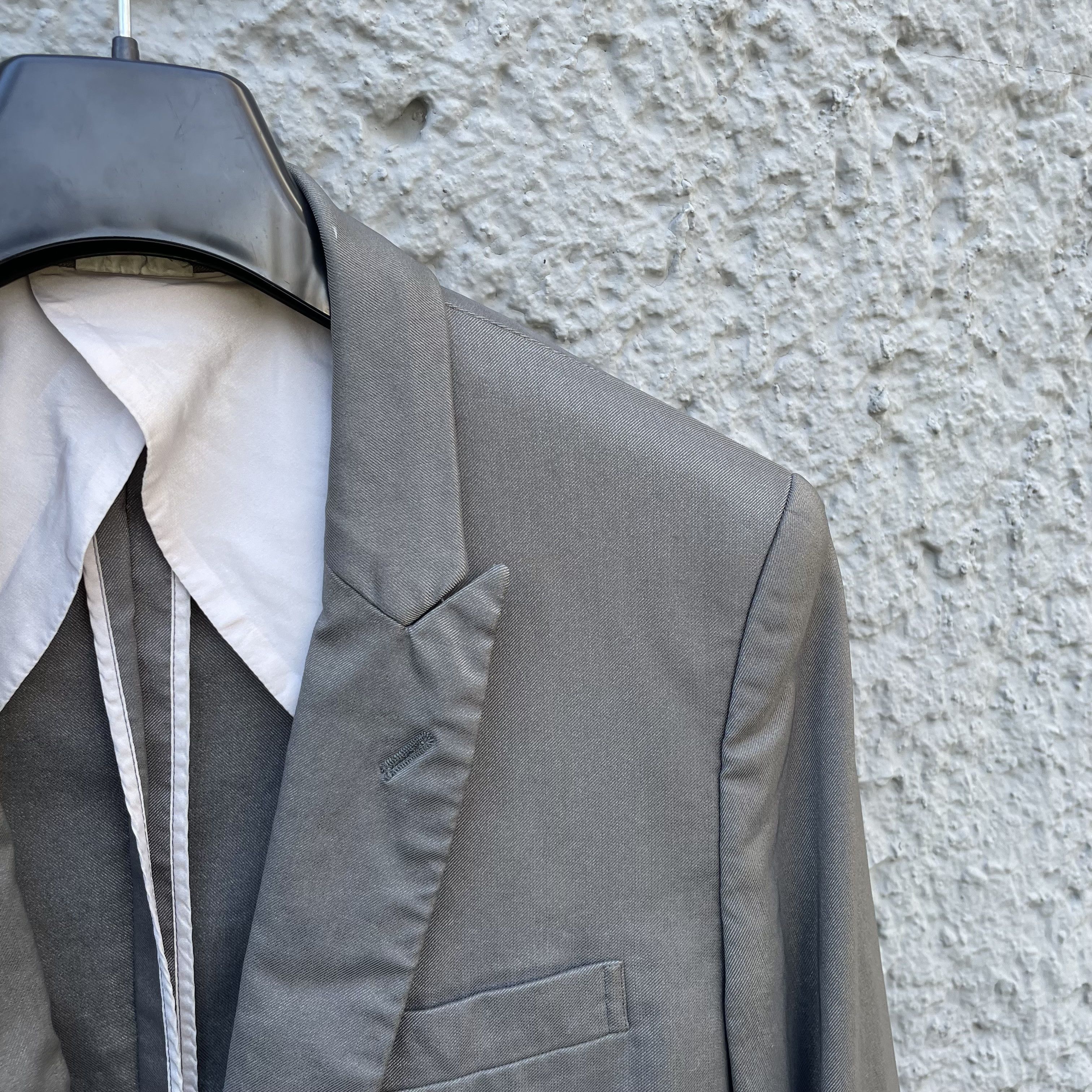 Comme des Garcons × Comme des Garcons Homme Plus CDG Homme Plus Light Grey Blazer Jacket S/S08 Size 50R - 7 Thumbnail