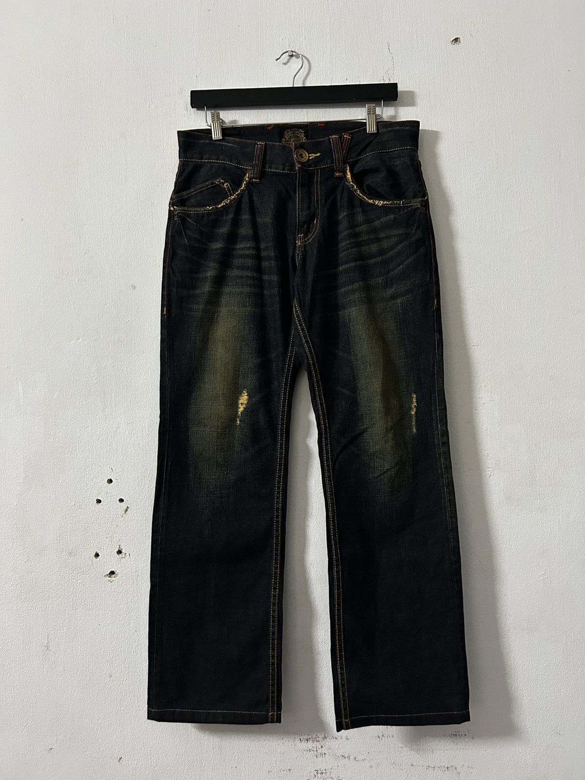 If Six Was Nine 2000’s Japan Back Number Black Jeans punk style Size US 32 / EU 48 - 1 Thumbnail