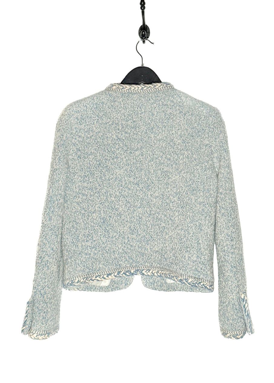 Celine Celine Blue Ivory Tweed Open Cardigan Jacket Size S / US 4 / IT 40 - 6 Thumbnail