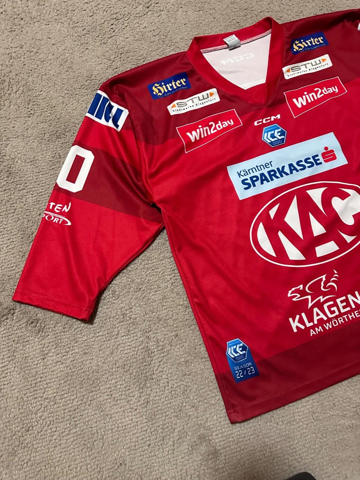 Ccm CCM KAC Klagenfurt 2022/23 Hockey Ice Jersey Sz M #80Rossi Size US M / EU 48-50 / 2 - 3 Thumbnail