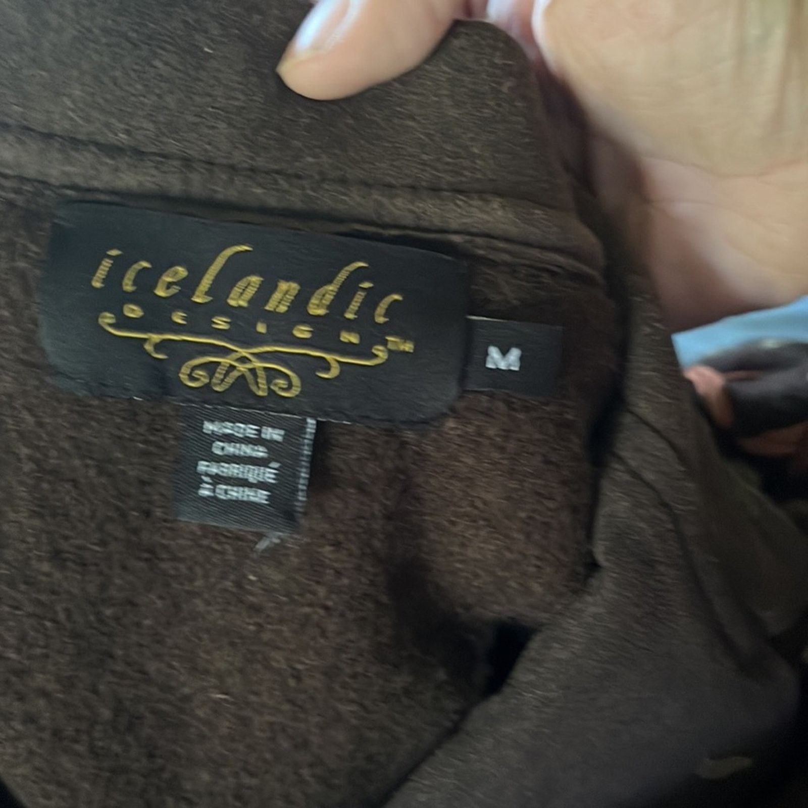 Other Icelandic Design 100% Wool Jacket, Brown Suede Beaded Size M / US 6-8 / IT 42-44 - 6 Thumbnail