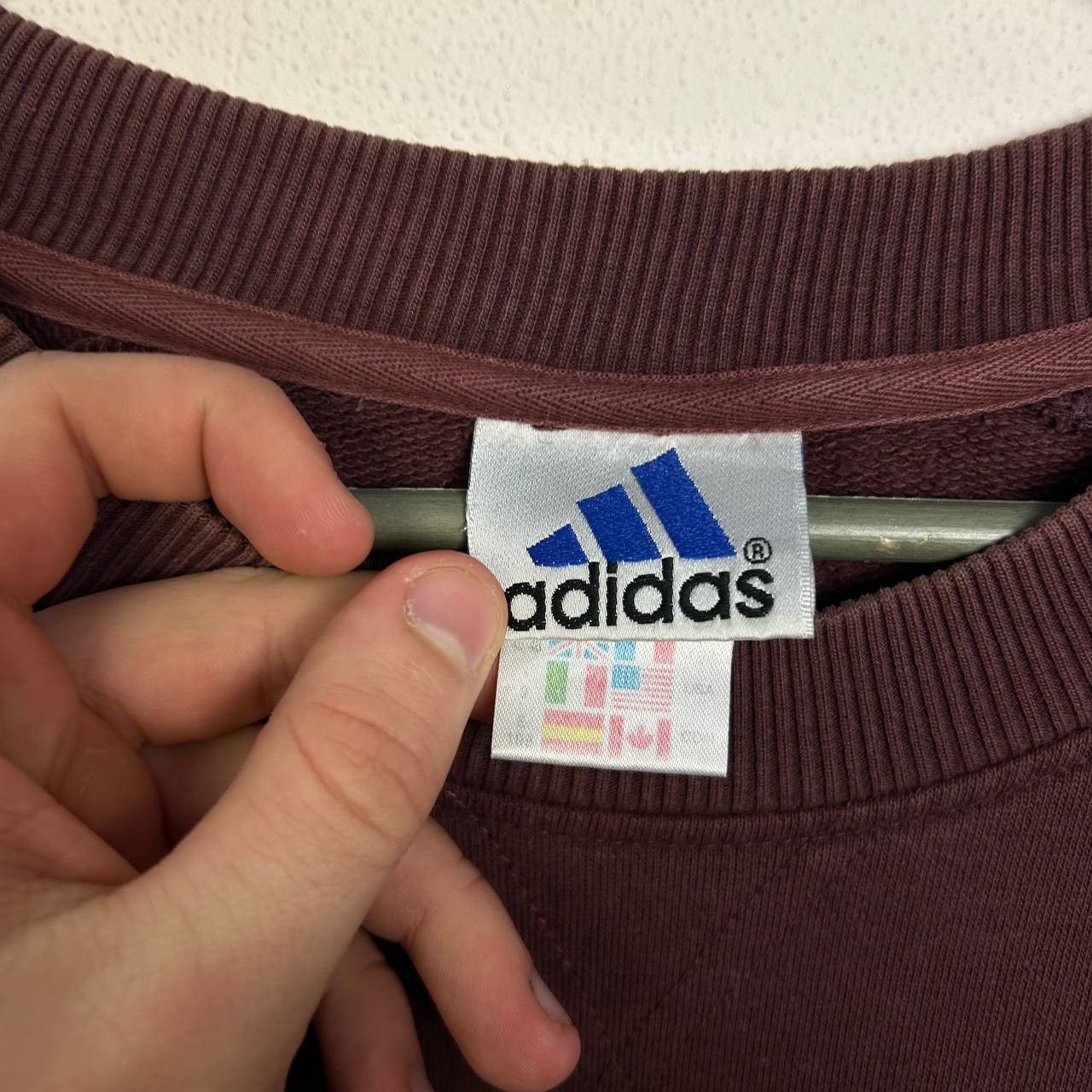 Adidas Vintage Adidas Big logo Brown distressed y2k sweatshirt Size US XL / EU 56 / 4 - 4 Thumbnail