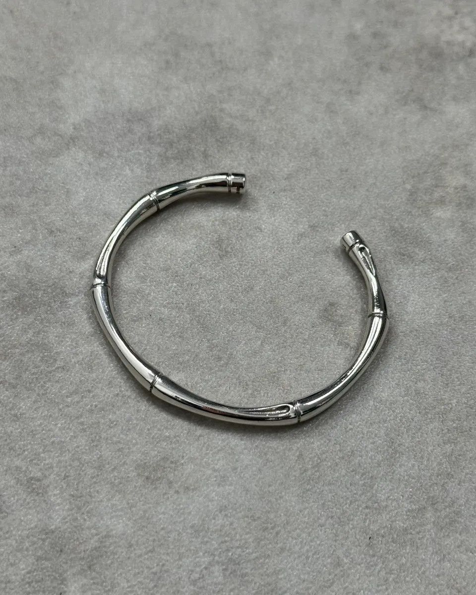 Gucci Gucci Silver Metal Bamboo Bracelet Size ONE SIZE - 5 Thumbnail