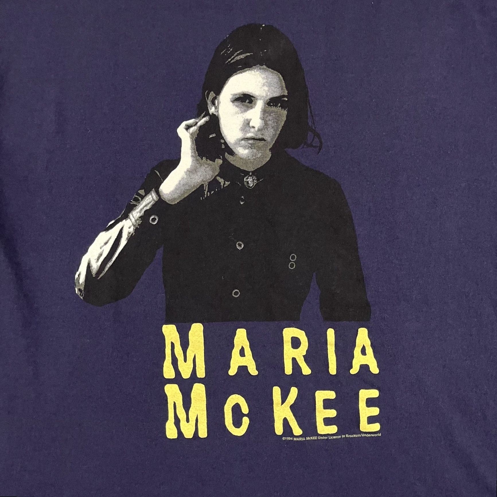 Anvil VINTAGE Maria McKee Music Band Shirt Men Large Blue 90s Graphic Tee Retro 1994 Size US L / EU 52-54 / 3 - 2 Thumbnail