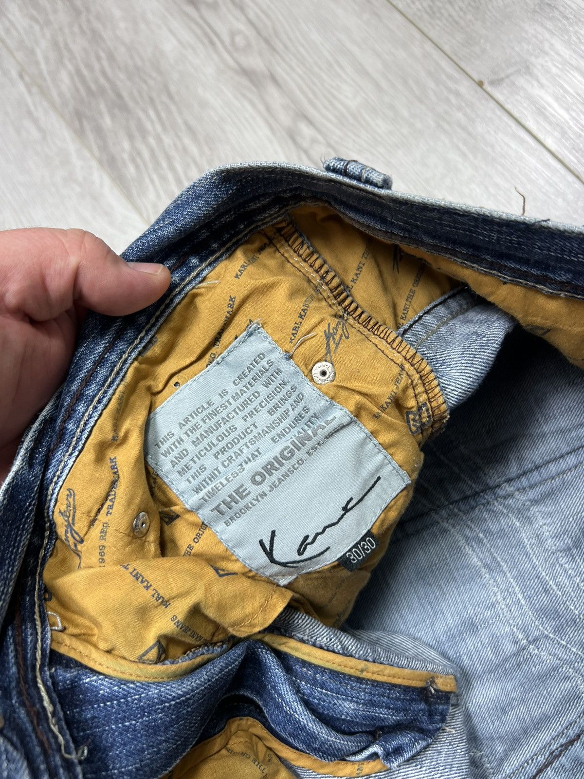 Karl Kani × Vintage Rare Vintage Karl Kani Baggy Denim Pants Big Logo Jeans Size US 30 / EU 46 - 21 Thumbnail