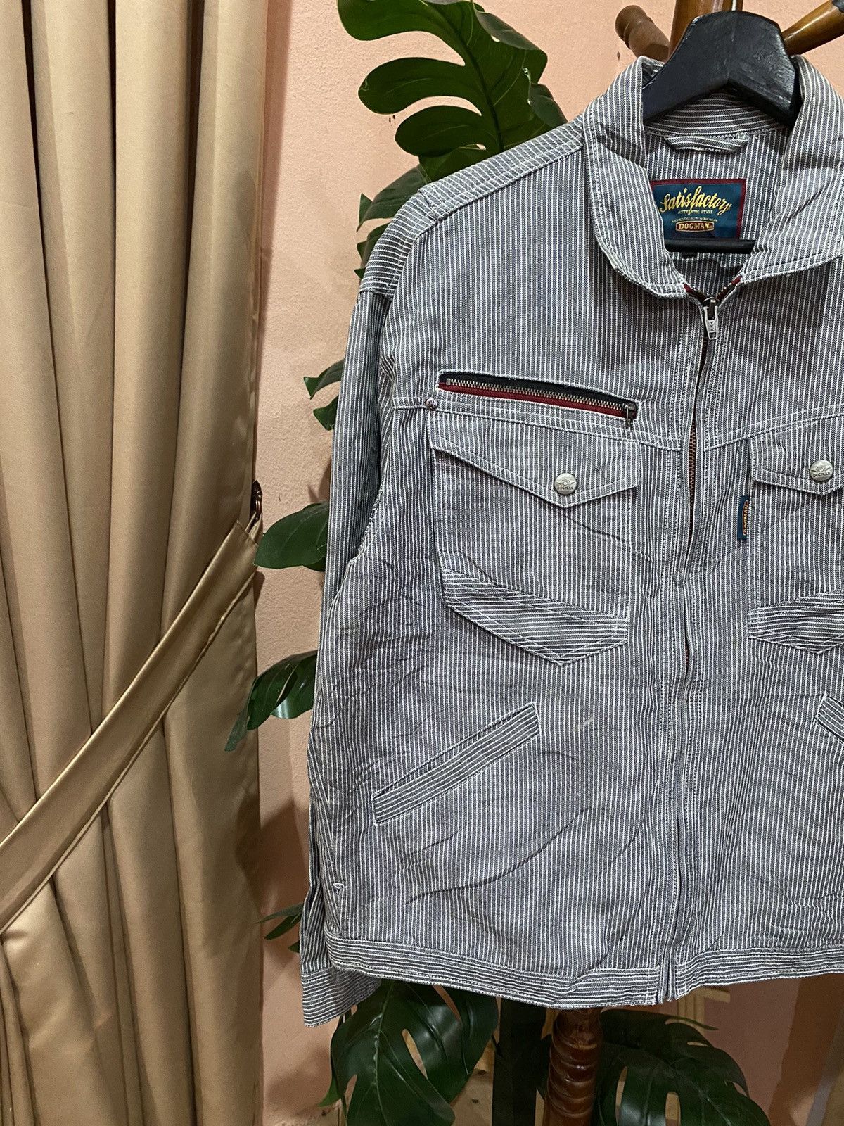 Vintage Vintage Dogman Satisfactory Workwear Jacket – Striped Size US L / EU 52-54 / 3 - 5 Thumbnail