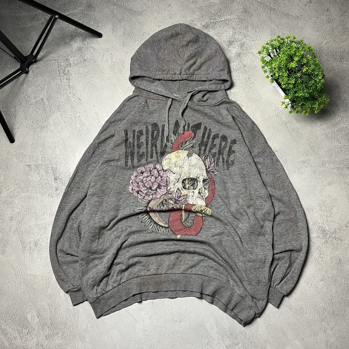 Japanese Brand × Vintage Vintage Ed Hardy style crazy printed y2k hoodie Size US L / EU 52-54 / 3 - 1 Thumbnail