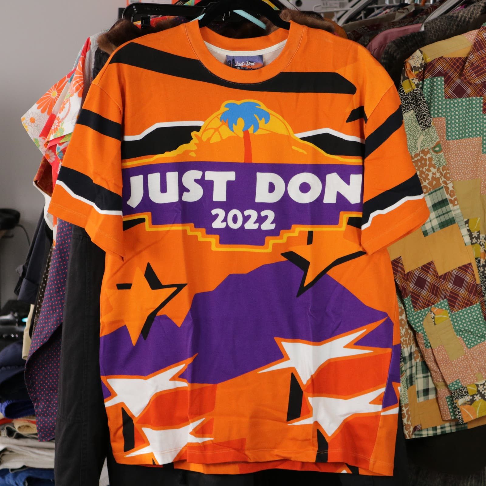 image of Just Don Phoenix All Star Graphic Print Tshirt Small $440 in Orange, Men's