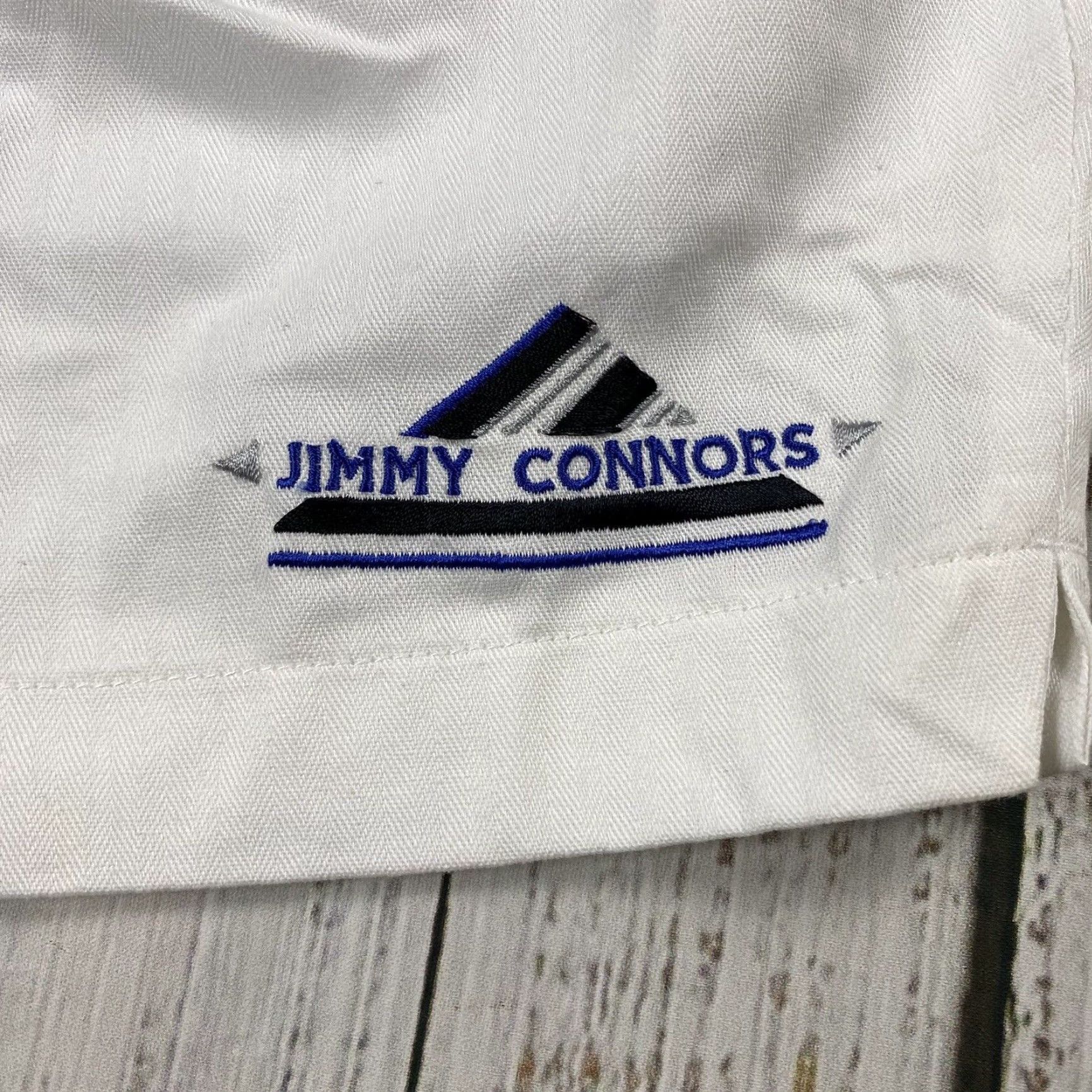 Vintage VINTAGE Jimmy Connors Shorts POLYCOTTON Herringbone 3" Inseam 42 White Mens Regular 42 Tennis Yacht Sailing Theme Size US 42 / EU 58 - 2 Thumbnail