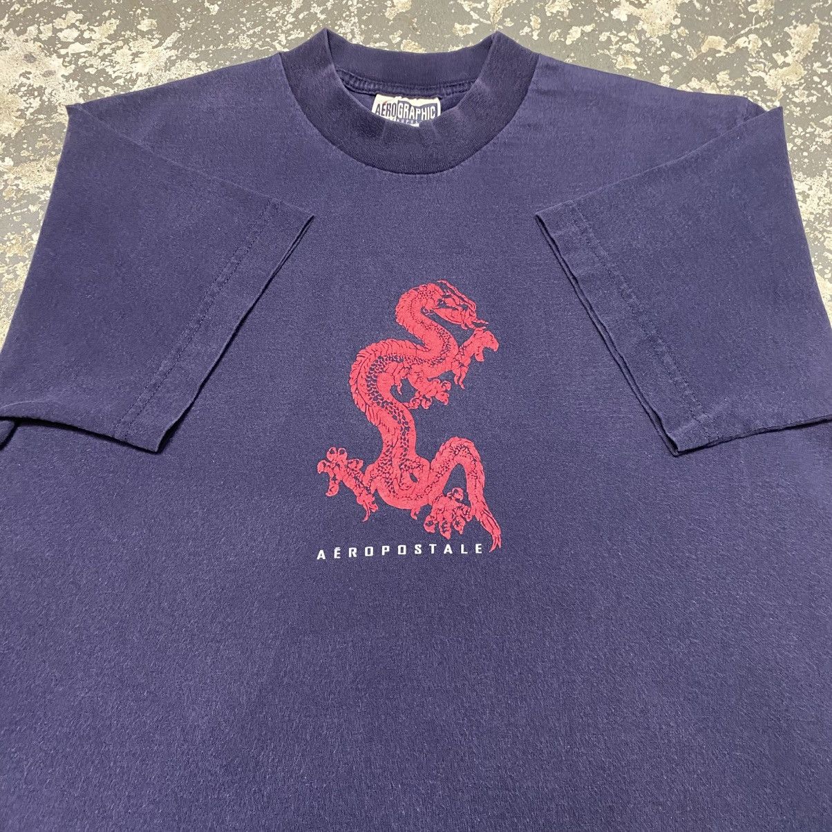 Aeropostale × Grunt Style × Vintage Vintage Aeropostale Dragon Y2K 90s Navy Tshirt Size US M / EU 48-50 / 2 - 2 Thumbnail