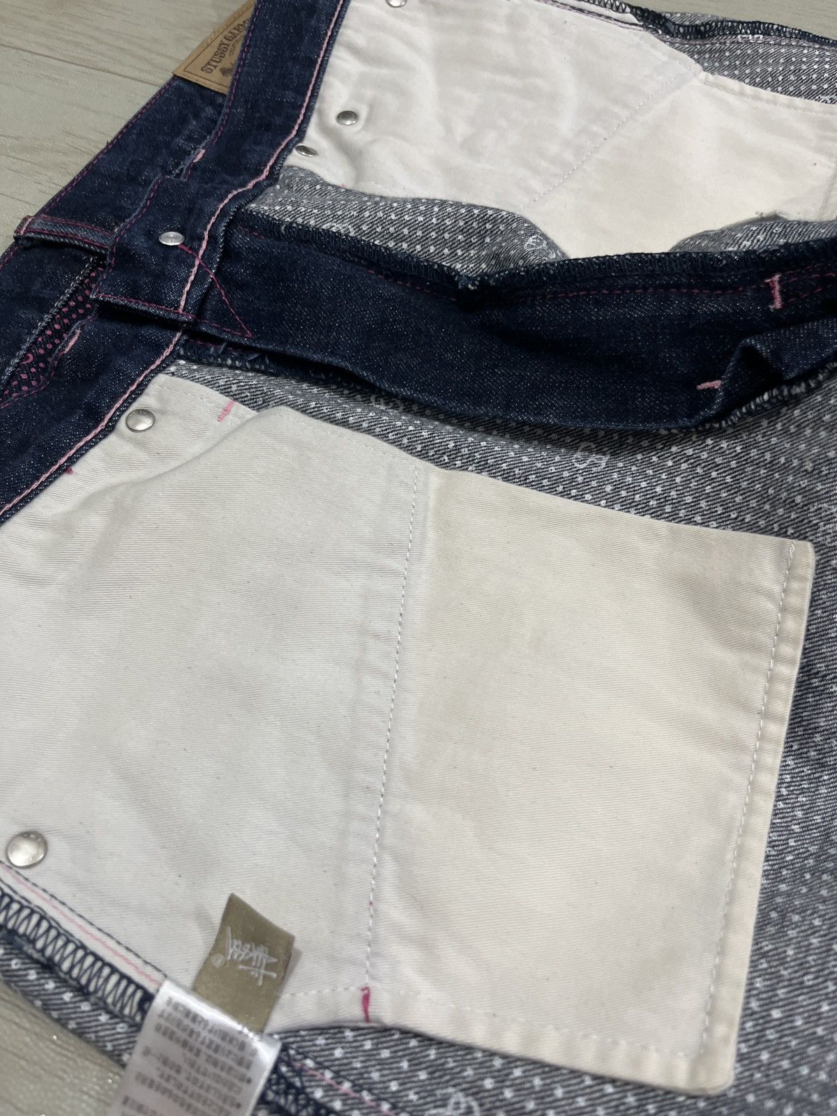 Stussy × Vintage 00s Stussy jeans printed logo back pocket Size US 32 / EU 48 - 7 Thumbnail