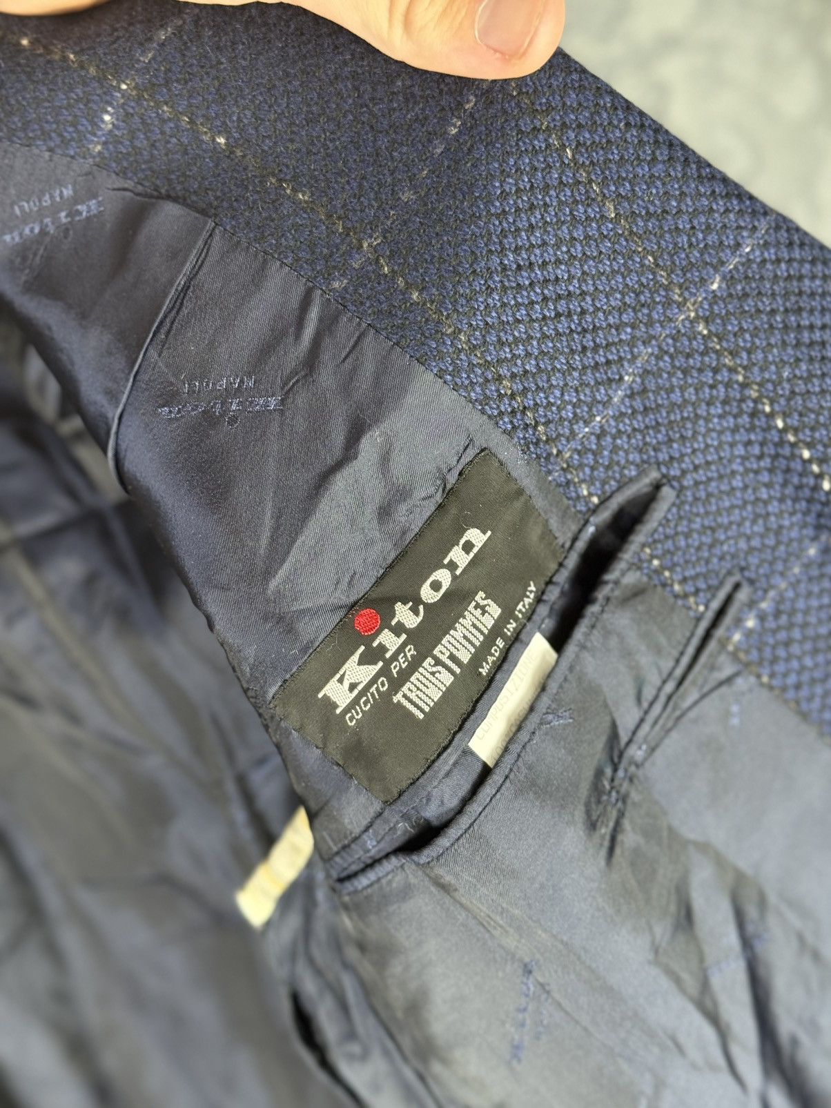 Kiton Kiton Napoli Trois Pommes Blazer 100% Cashmere Blazer Jacket Size 52R - 17 Thumbnail