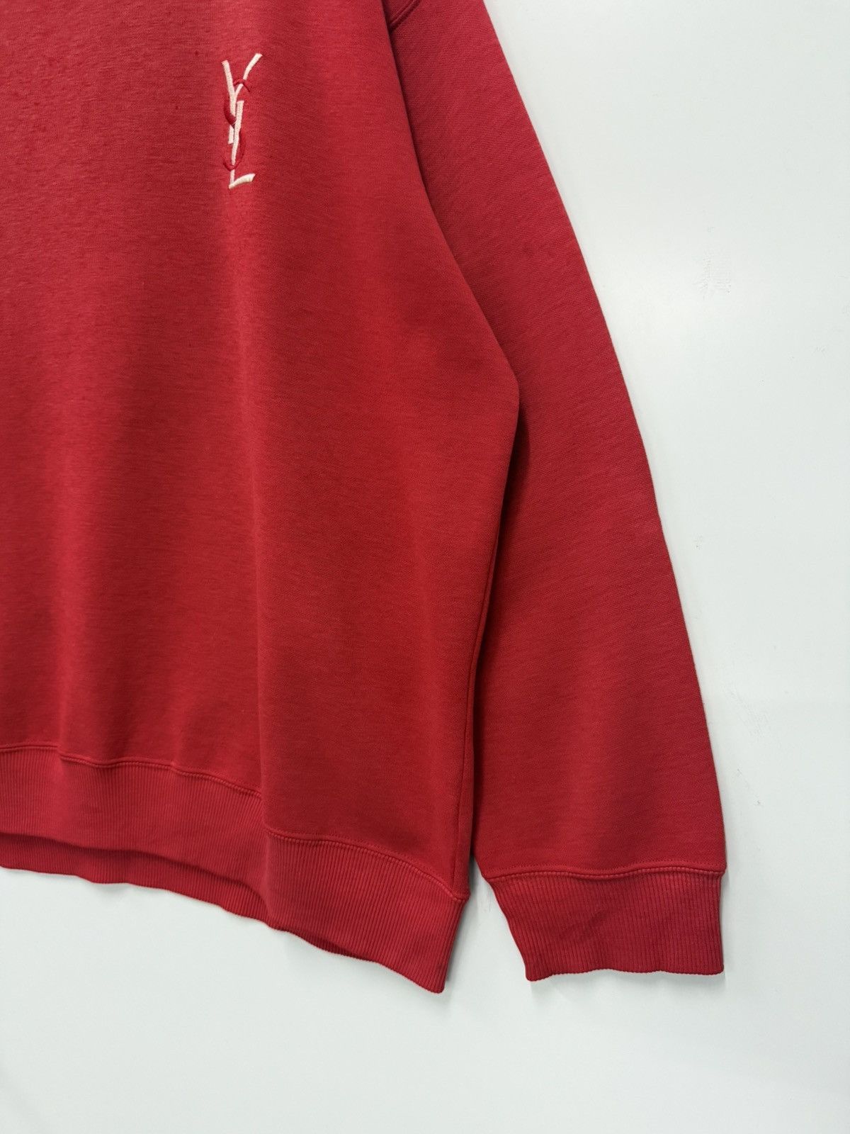 Yves Saint Laurent 90s Designer YvesSaintLaurent Embroided Spellout Logo Sweat Size US L / EU 52-54 / 3 - 3 Thumbnail