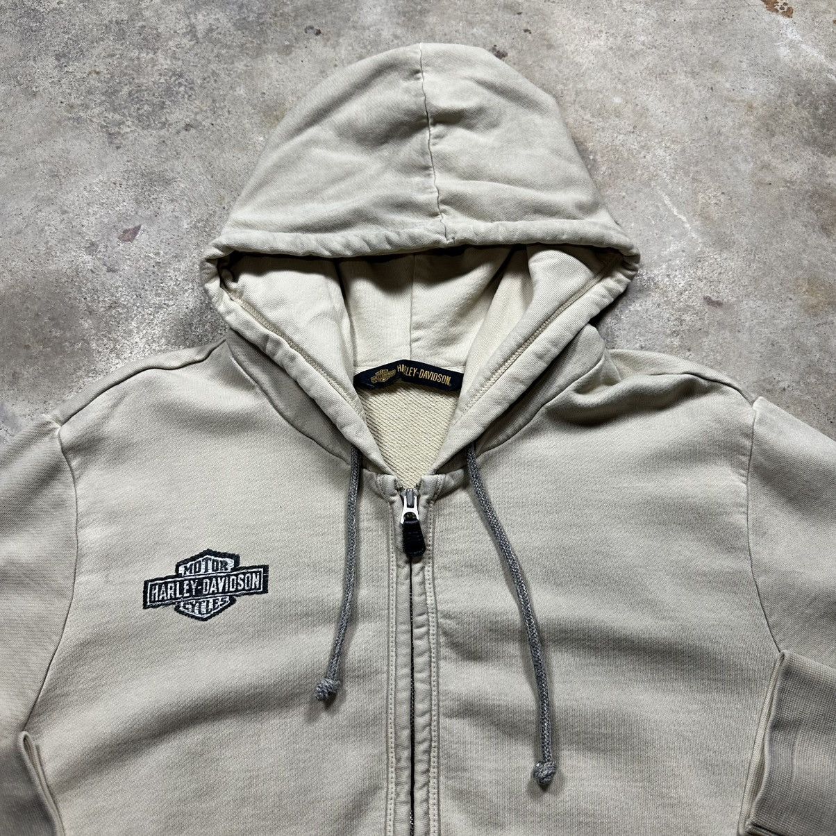 Harley Davidson Vintage Y2K Beige Harley Davidson Tiger Zip Up Biker Hoodie Size US XXL / EU 58 / 5 - 6 Thumbnail