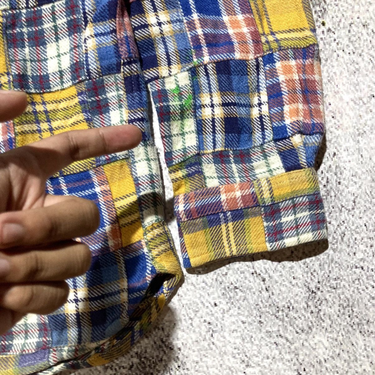 Japanese Brand 2000s Ships Patchwork Madrass Heavy Weight Button Up Shirt Size US S / EU 44-46 / 1 - 9 Thumbnail