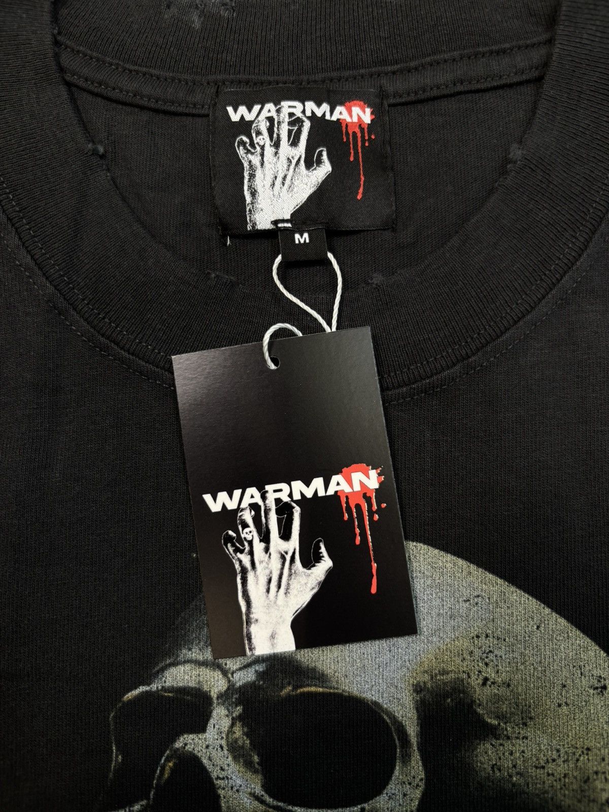 Vintage Warman Skeleton on Fire Graphic T-Shirt, Washed Black Size US M / EU 48-50 / 2 - 8 Thumbnail