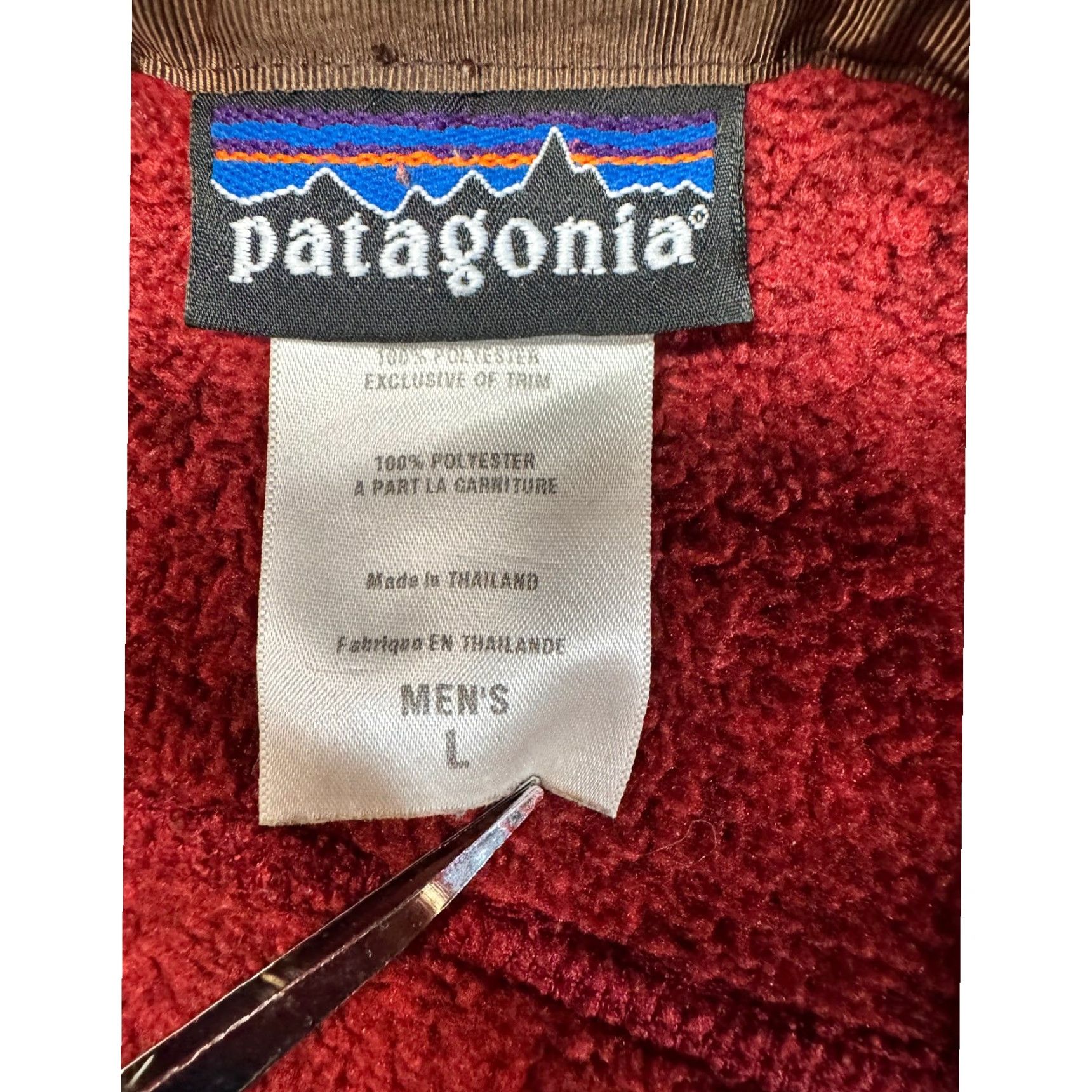 Patagonia VINTAGE Patagonia Men's Better Sweater 1/4 Zip Fleece Jacket Size L Red Shirt Mens Red 90s style, light pilling Size US L / EU 52-54 / 3 - 5 Thumbnail