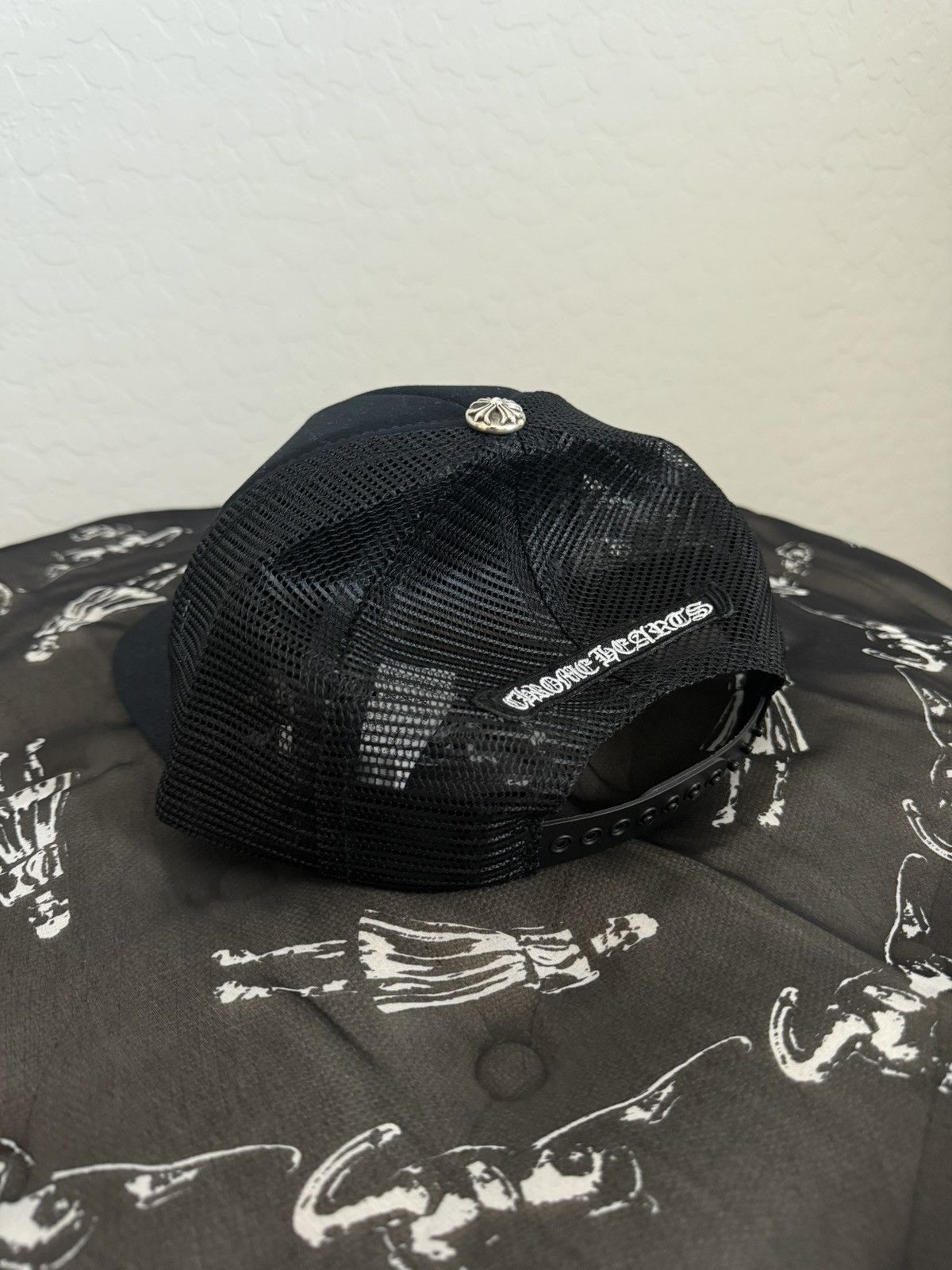 Chrome Hearts FUCK LEATHER PINK PATCH TRUCKER Size ONE SIZE - 4 Thumbnail
