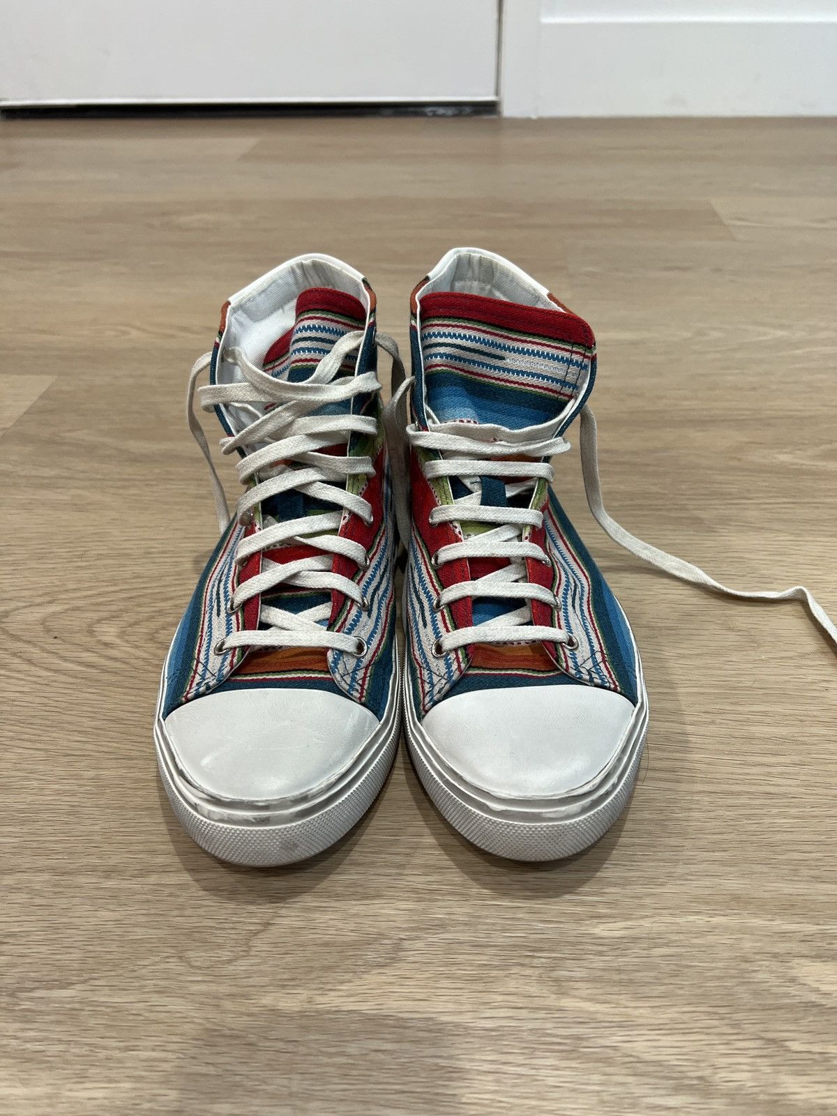 Saint Laurent Paris Multicolor Hi-Top Saint Laurent Sneakers Size US 8 / EU 41 - 6 Thumbnail