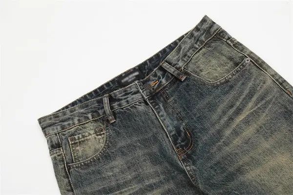 Japanese Brand VIBE Men's trendy loose retro washed distressed flared jeans Size US 32 / EU 48 - 3 Thumbnail