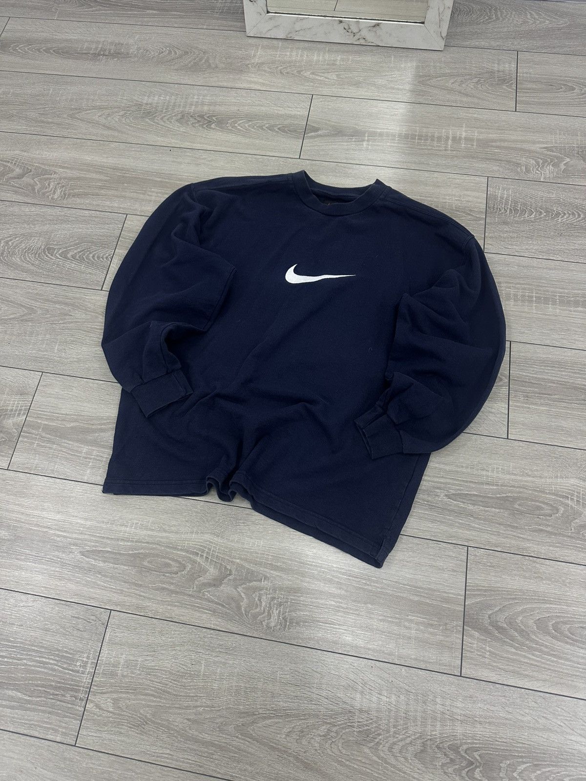 Nike Nike Vintage Big Swoosh Baggy Boxy Fit 90s Sweatshirt Size US L / EU 52-54 / 3 - 4 Thumbnail