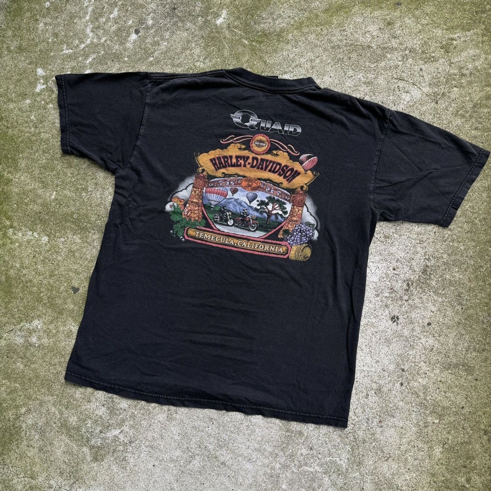Harley Davidson Harley Thrashed Faded Distressed Shirt ERD Grunge Biker WCC Size US L / EU 52-54 / 3 - 10 Thumbnail