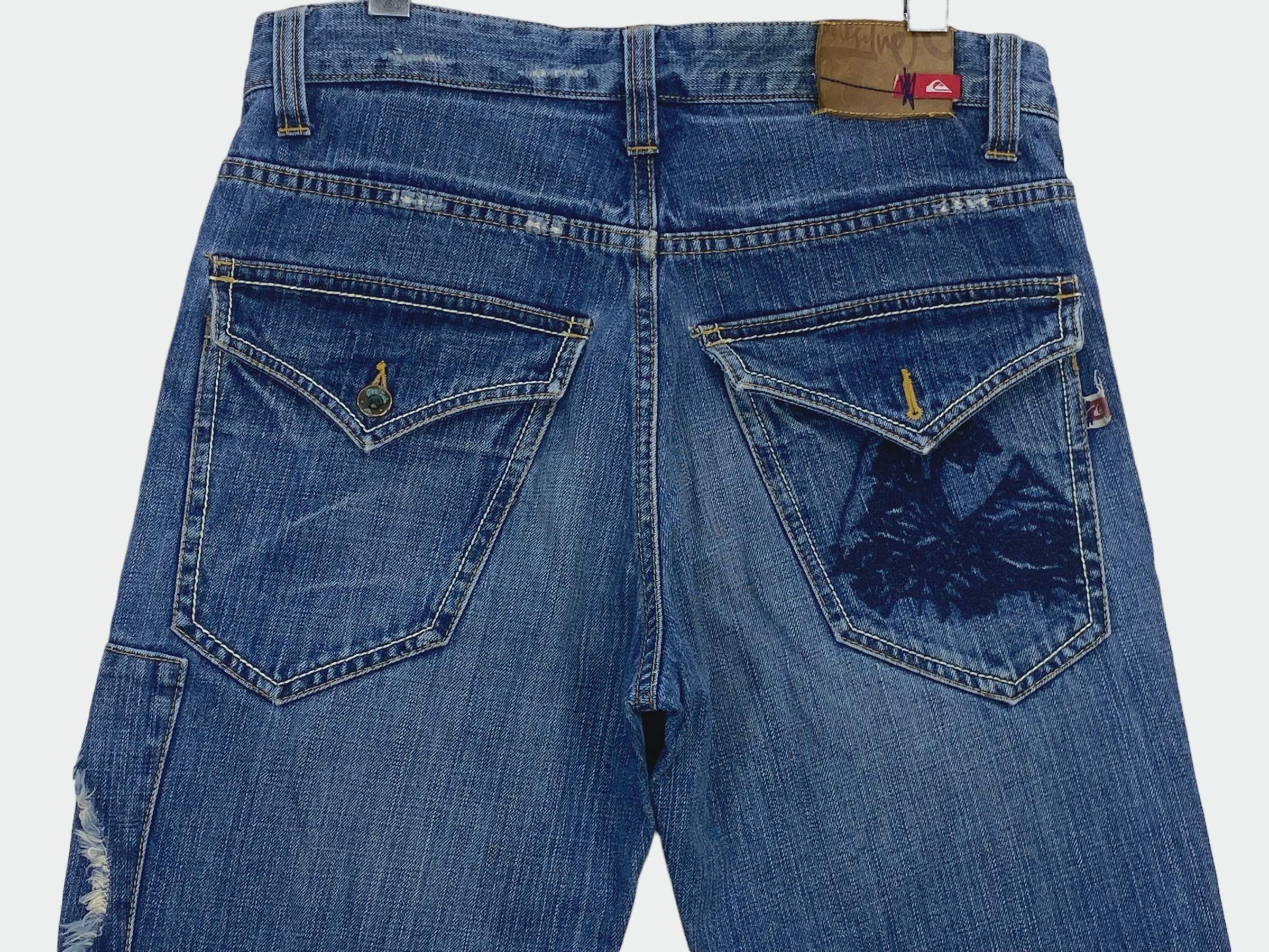 Quiksilver Quiksilver Patchwork Baggy Denim Jeans Size US 31 - 6 Thumbnail