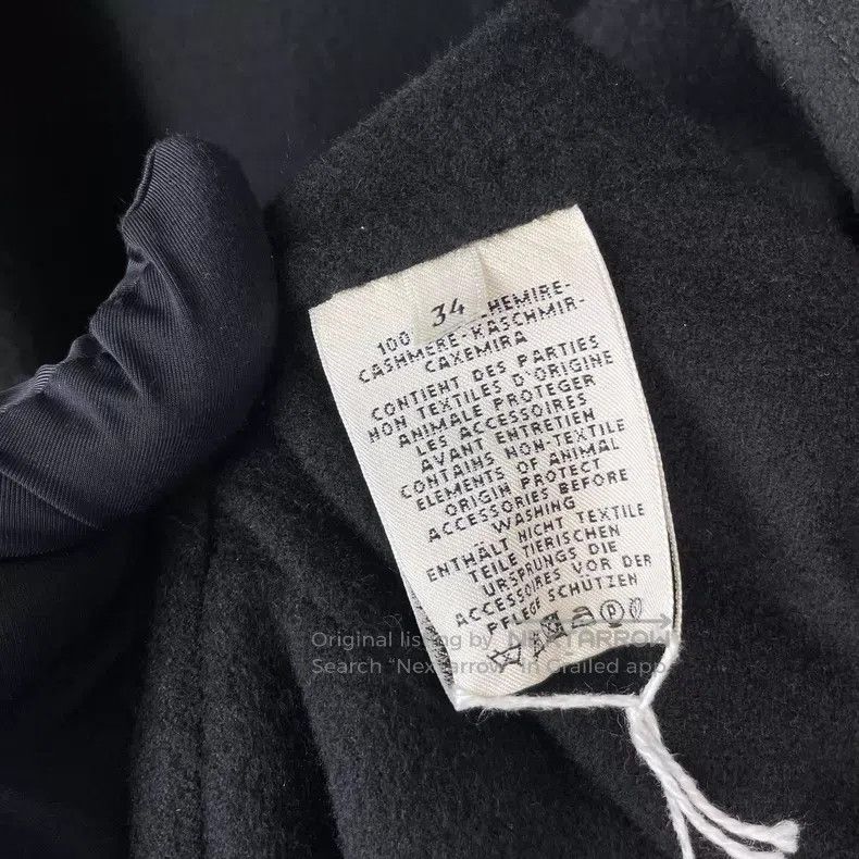 Hermes Hermes Black Cashmere Coat Size XXS / US 00 / IT 34 - 9 Thumbnail
