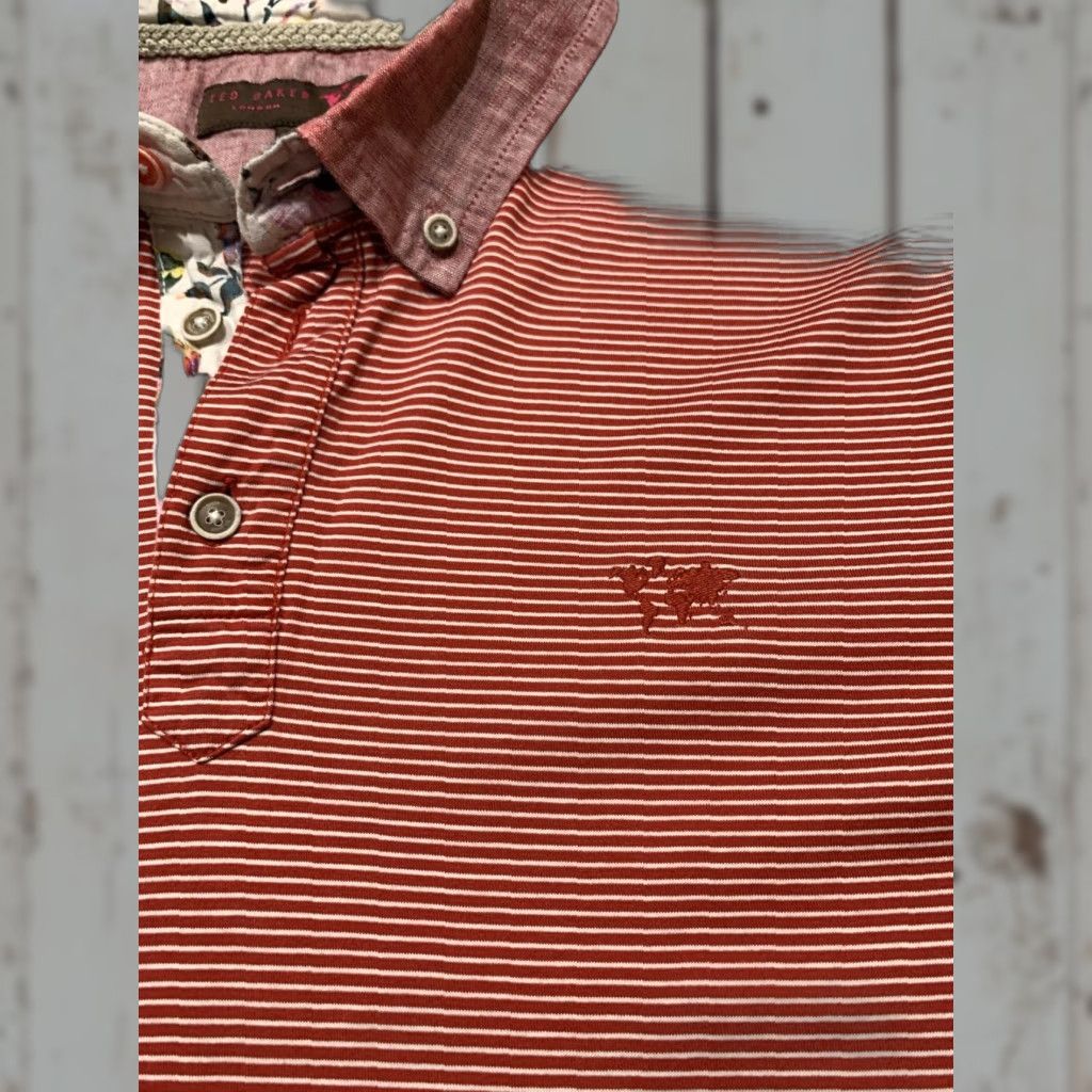 Ted Baker Ted Baker Polo Shirt Men Size 4 Short Sleeve Multicolor Preppy Embroidered Sports Size US S / EU 44-46 / 1 - 1 Thumbnail
