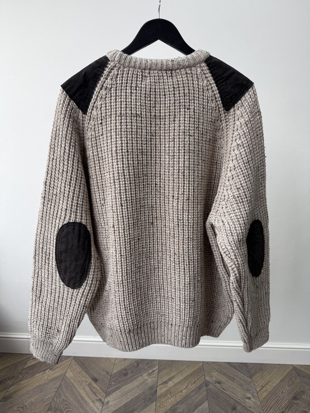 Aran Crafts Vintage Aran Crafts Ireland Wool Sweater Chunky Elbow Patch Size US L / EU 52-54 / 3 - 8 Thumbnail