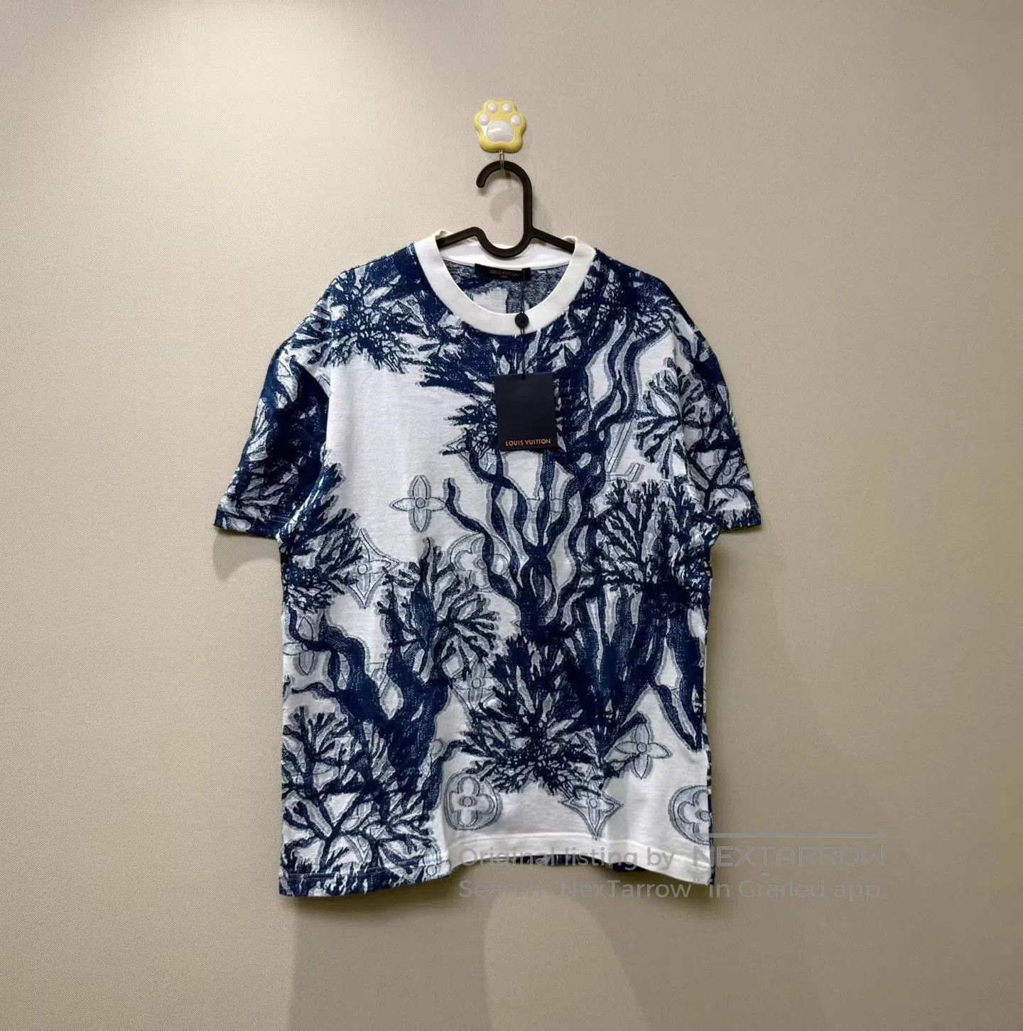 Louis Vuitton Louis Vuitton White Seaweed Full Logo Knit Short Sleeve| Size US M / EU 48-50 / 2 - 1 Thumbnail
