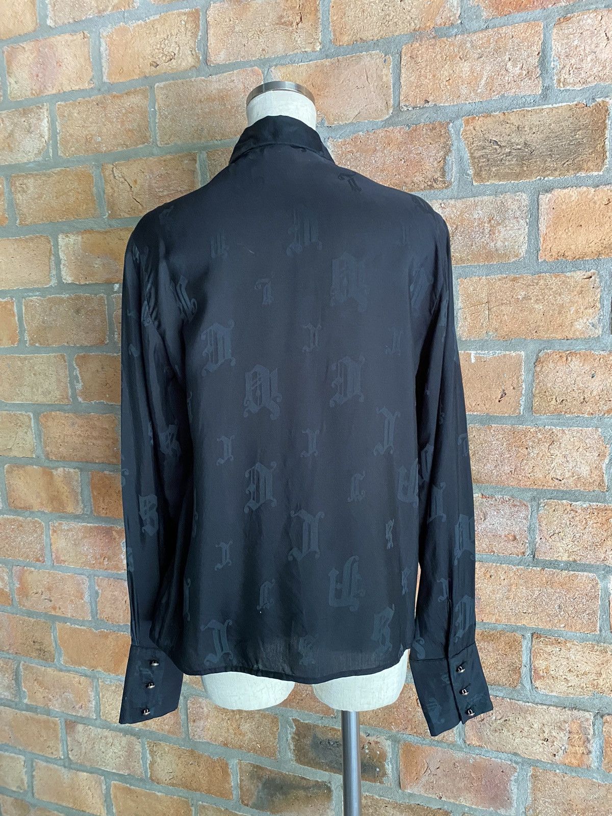 Versace VERSACE CLASSIC Rayon Black Shirt Size M / US 6-8 / IT 42-44 - 4 Thumbnail